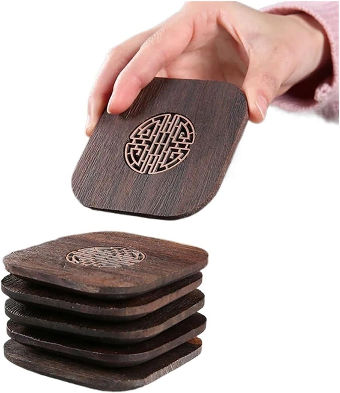 Wooden Coaster, Tabl Mat, Place Pad, for Home and Office(6pcs Octagon)