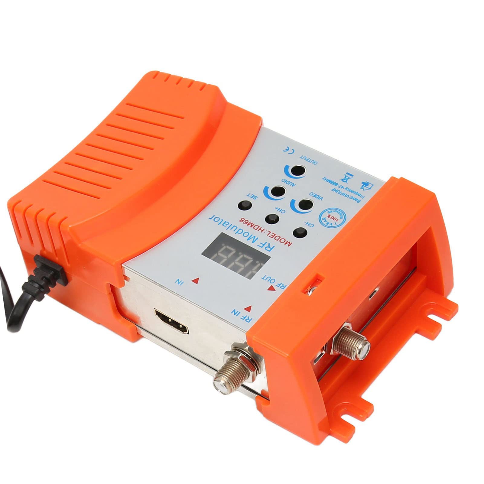 Modulatore RF Digitale HDM68 Convertitore AV a RF PAL NTSC VHF UHF HD per Ricevitore Satellitare Videocamera