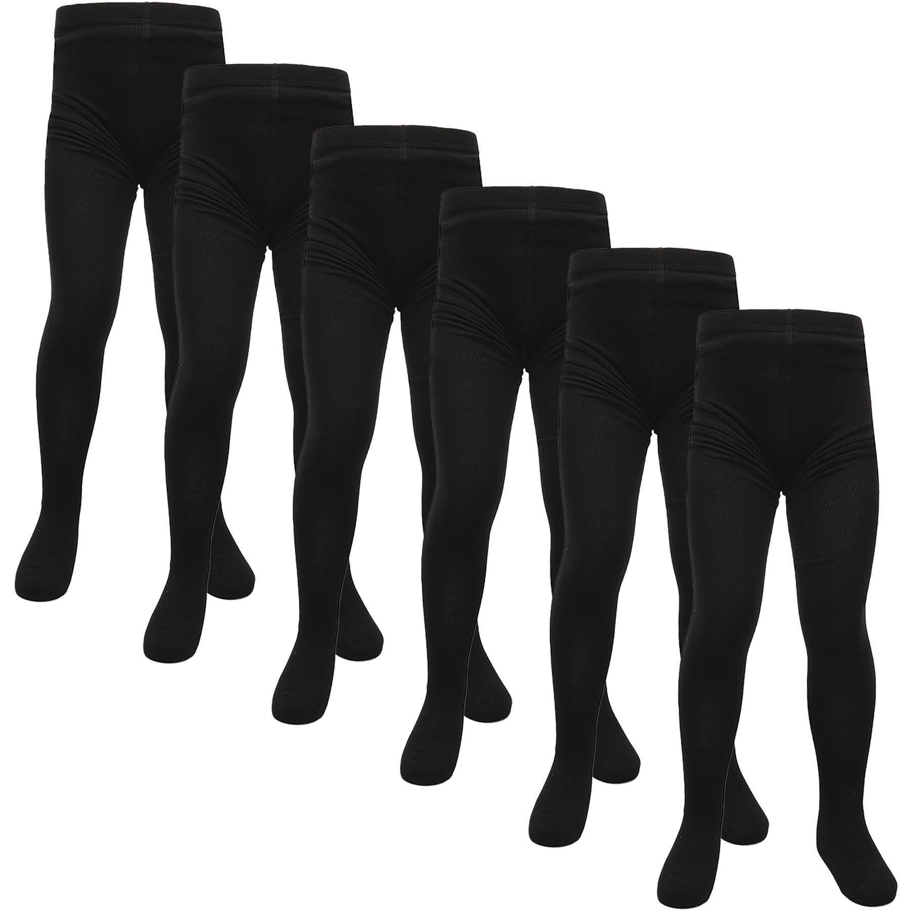 A2Z 4 Kids Dziewczęce Polar Podszyte Termiczne Rajstopy 3 Or 6 Opakowanie - Thermal Tights Black 6 Pack 3-4