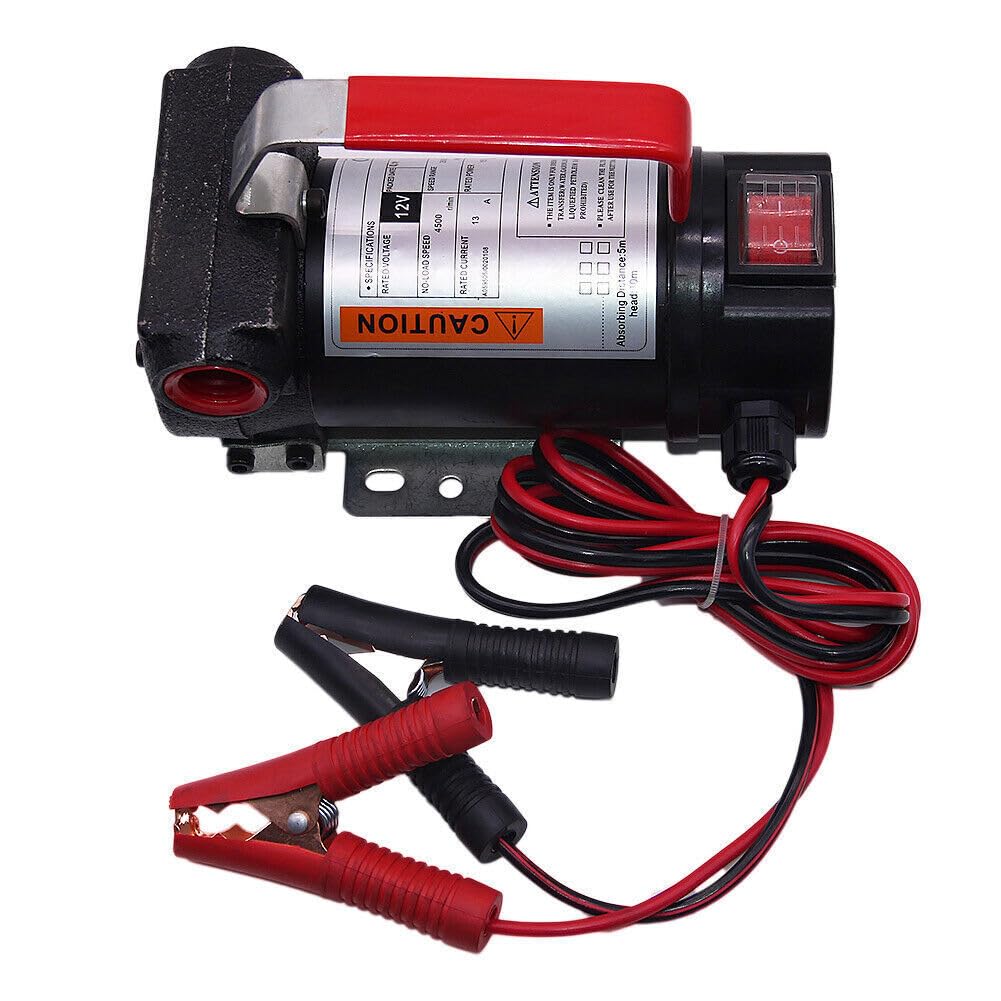 Pompa oleju napędowego, samozasysająca, 12 V, 40 l/min, 175 W, uniwersalna pompa awaryjna, syfon, wąż, automatyczny pistolet do przelewu, do benzyny, wody, samochodu, łodzi, oleju napędowego, oleju napędowego