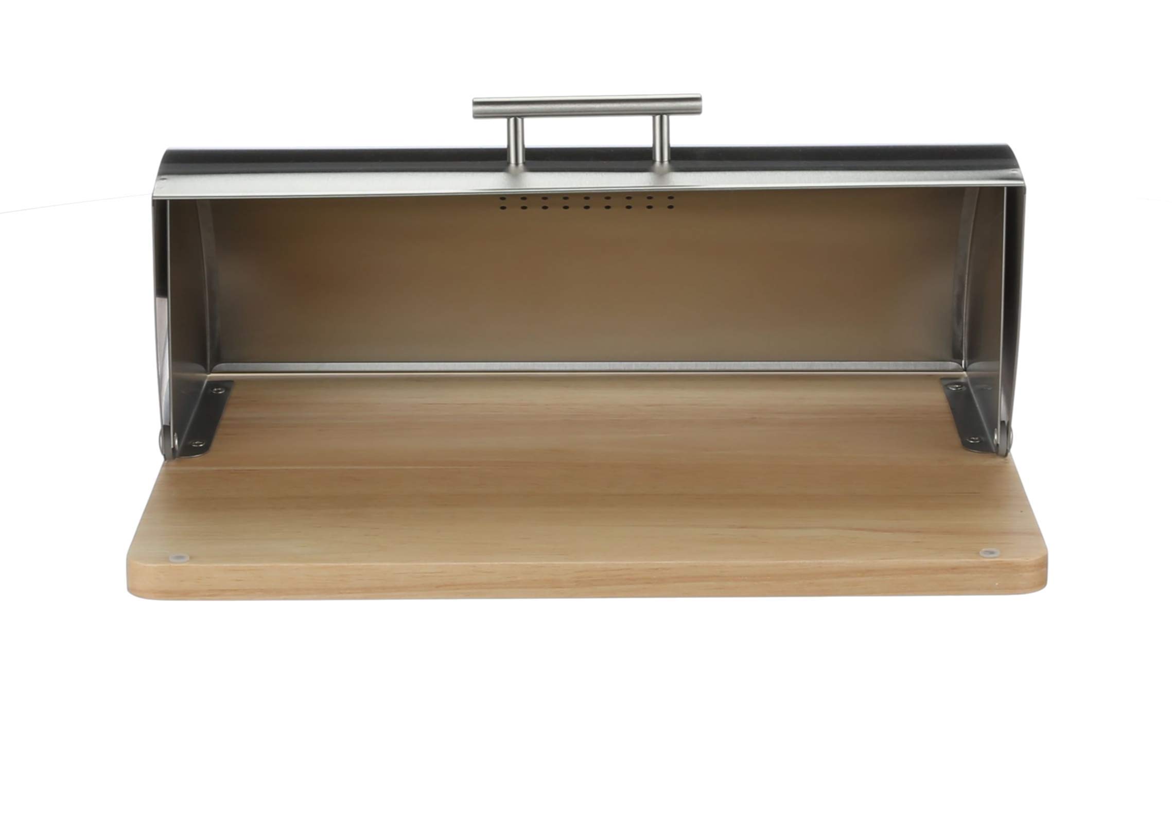 Zeller Present 20475 Boîte à Pain INOX/Hévéa 39 x 29 x 17 cm