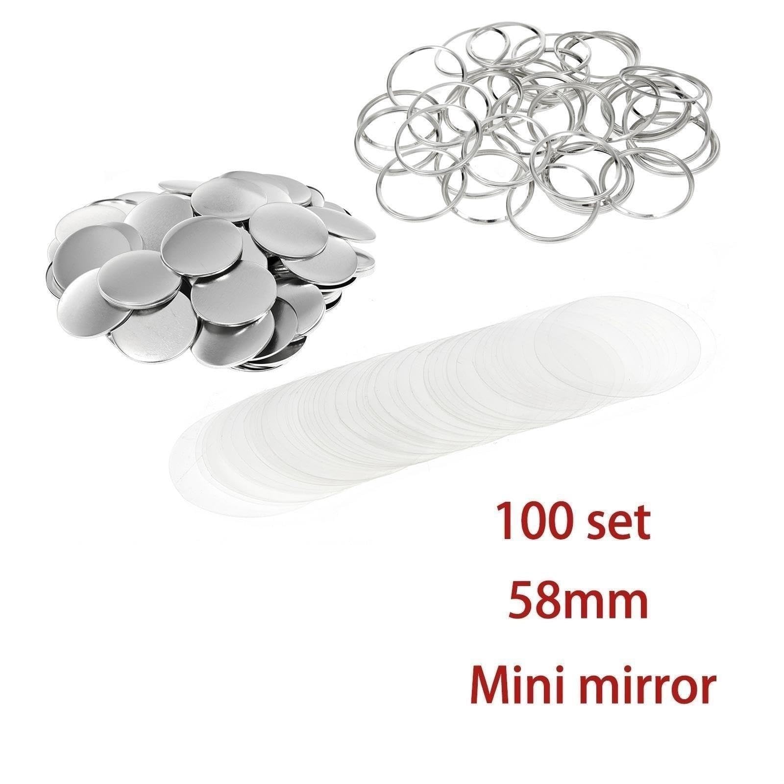 Material de insignia en blanco 58MM 100SET Pizarra blanca DIY