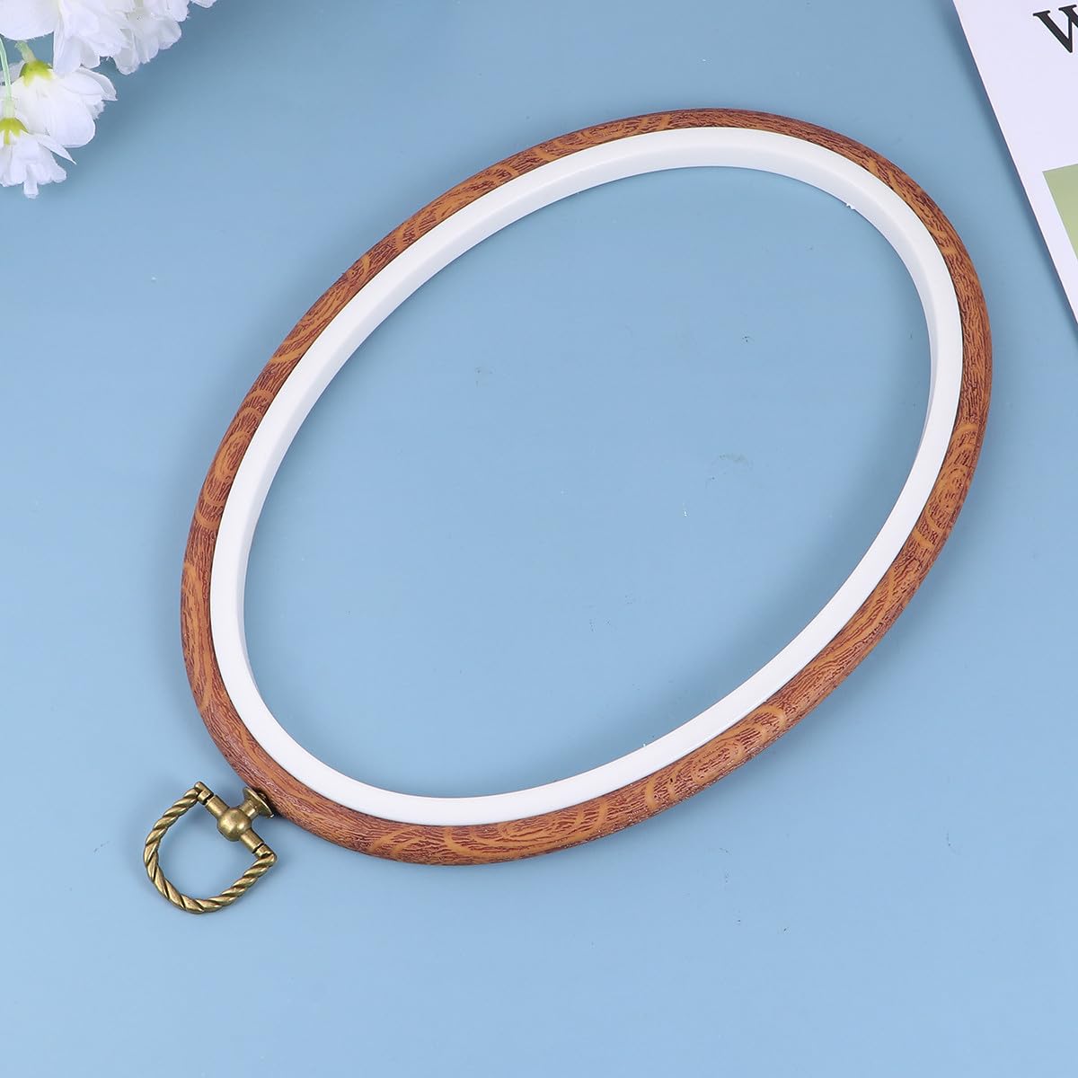Mobestech Elliptische Stickrahmen und Glatten Fixieren von Stoff aus Kunststoff 18x25cm 3 Stück als Basis zum Basteln für Anfänger für Selbstgemacht Wanddekoration