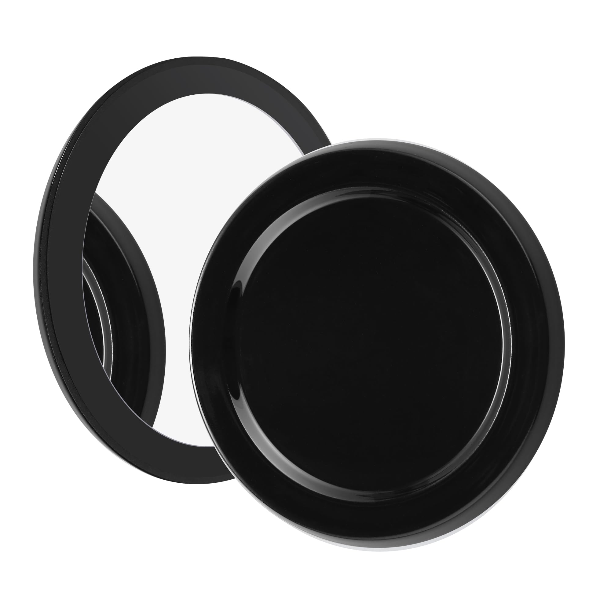 metisinnoMagnetic Base Mirror Compatible with PopSocket Phone Grips and iPhone MagSafe Cases, Compact Makeup Mirror, Obsidian Black