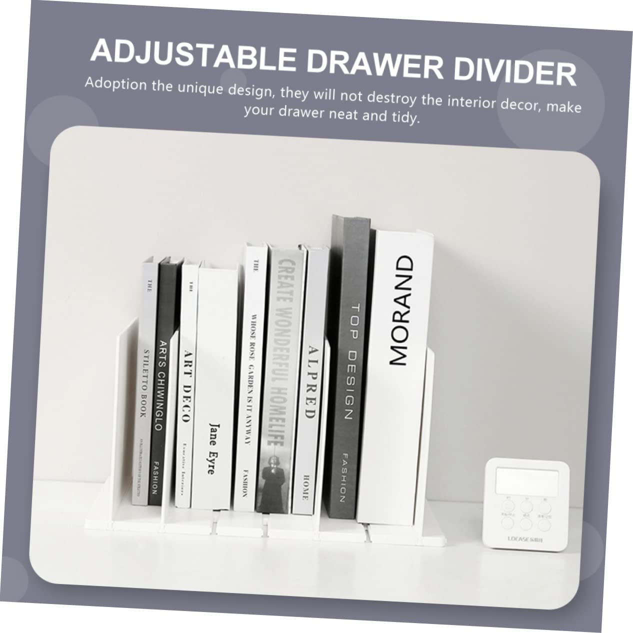 SEWACC Divisor De Armario Doméstico Organizador De Separadores De Estantería Diseño Simple y Elegante Almacenamiento Para Libros y Cosméticos