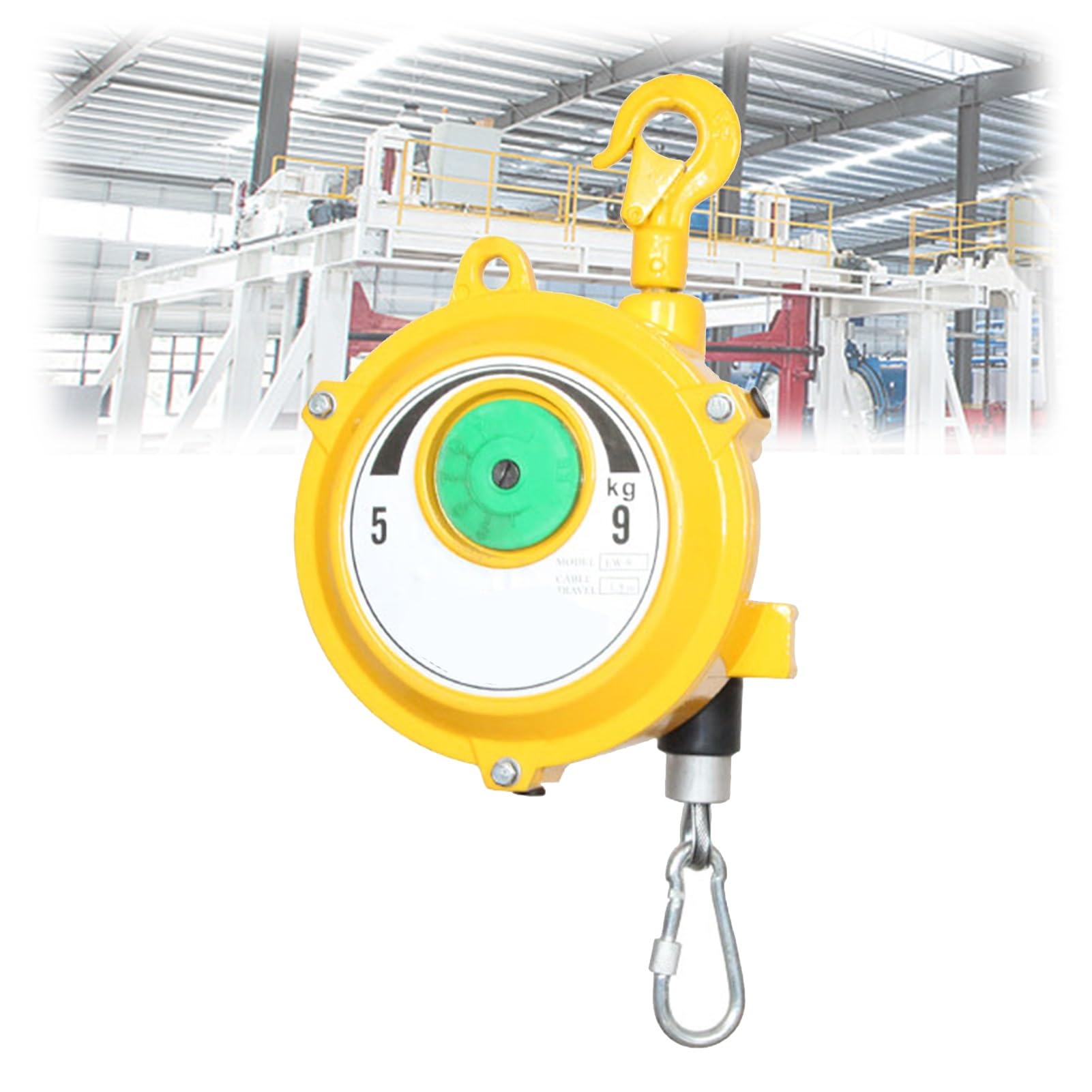 1pc Retractable Spring Balancer - Heavy Duty Tool Balancer with Hook and Wire Rope for Efficient Work and Reduced Fatigue(5-9kg)