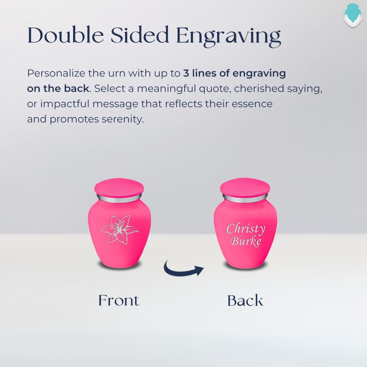 GetUrns Keepsake Embrace Lily Cremation Urn (Bright Pink)