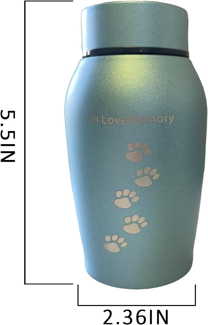 Pet Urn for Dogs and Cats Ashes, Loving Pet Ashes Keepsake, Vase Style Cremation Urns for Cats, Dog Urns Square (Blue) - Image 4