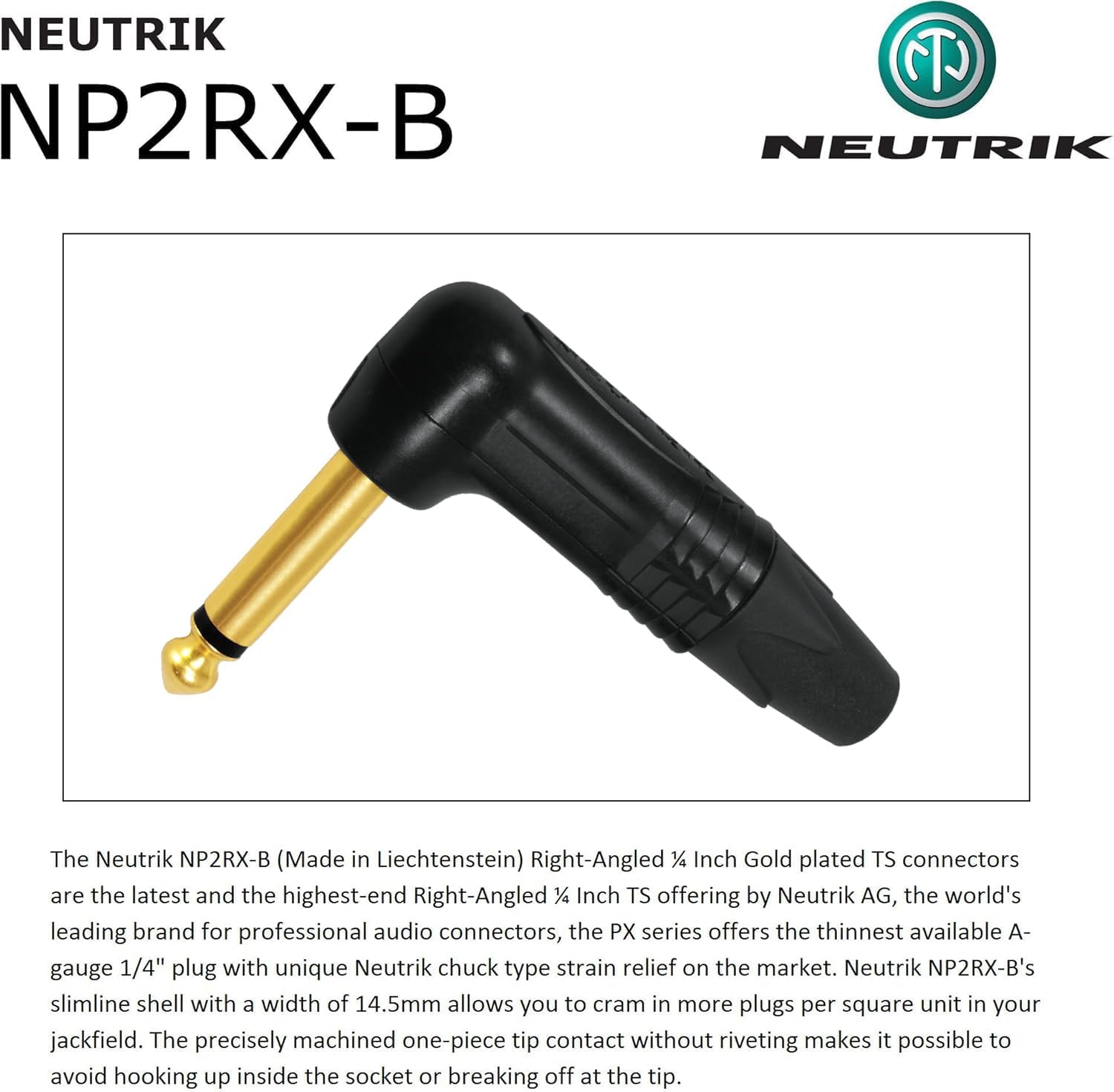 WBC-PRO-GUITAR, 4 metros, 20 AWG, tapa baja (18 pF/ft) - Grado profesional - basado en grafito - Cable de guitarra de doble blindaje, bajo, instrumento con conectores Neutrik recto a ángulo de 6,35 mm