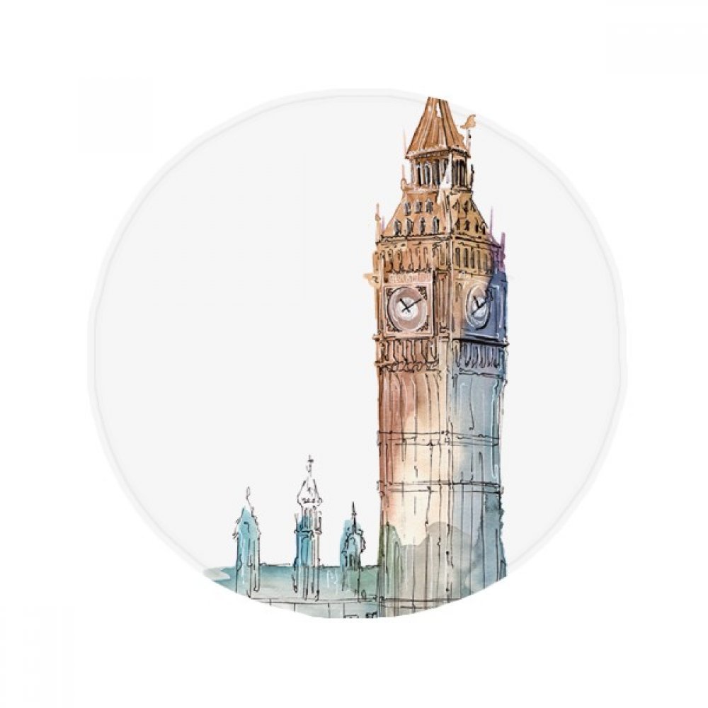 Tapis cadeau Big Ben rond décoration originale de Grande-Bretagne multicolore 60cm