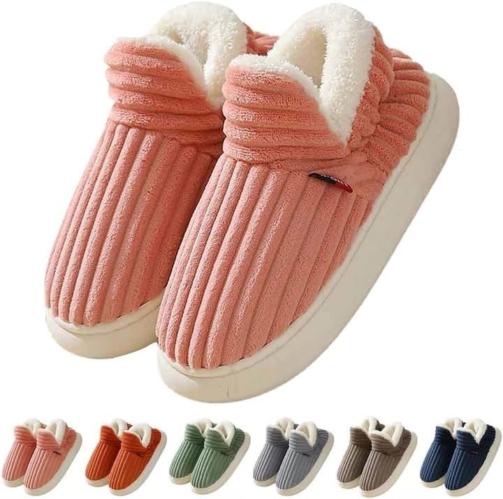 Genérico Zapatillas de Invierno para Mujer Pantuflas de Peluche para Interior y Exterior Calidez y Comodidad de Envoltura Completa