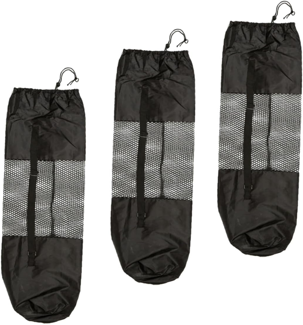 3Pcs Outdoor Yoga Mat Container with Mesh Bags Lightweight Portable Pouches for Thick Mats Wear-resistant Straps for Easy Carrying and Versatile Storage