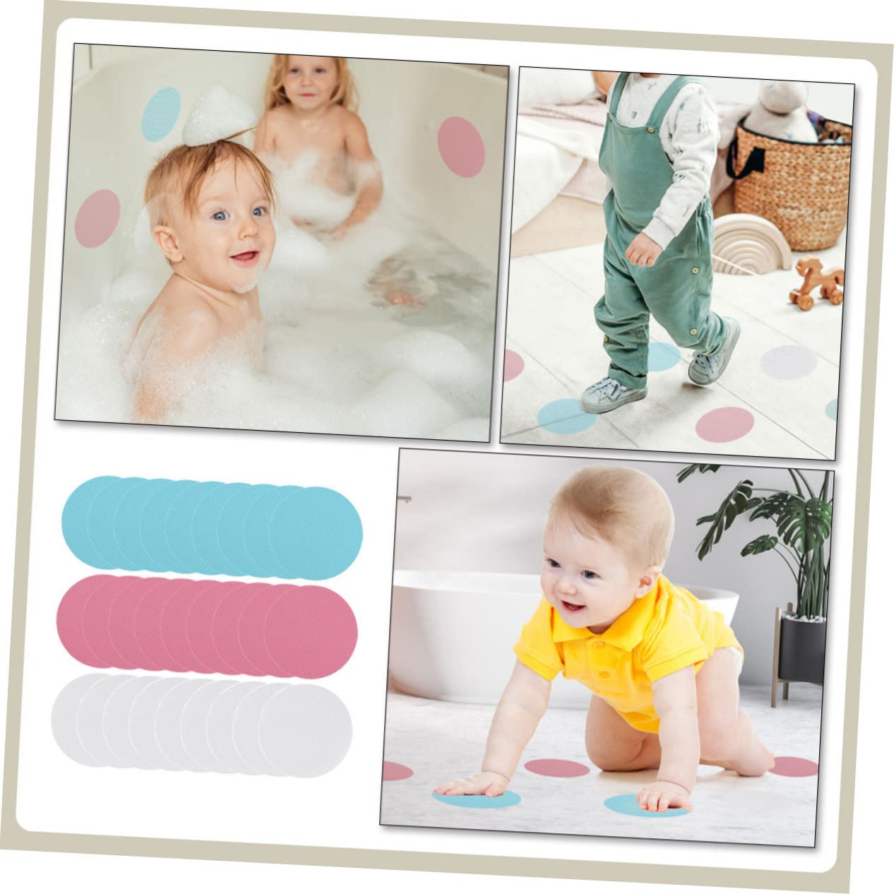 Alipis 72 Piezas Pegatinas Redondas Antideslizantes Peldaños De Seguridad para Baño Empuñadura De Ducha Pegatinas Ducha del Alfabeto Pegatinas Peva Pegatina De Seguridad Impermeable