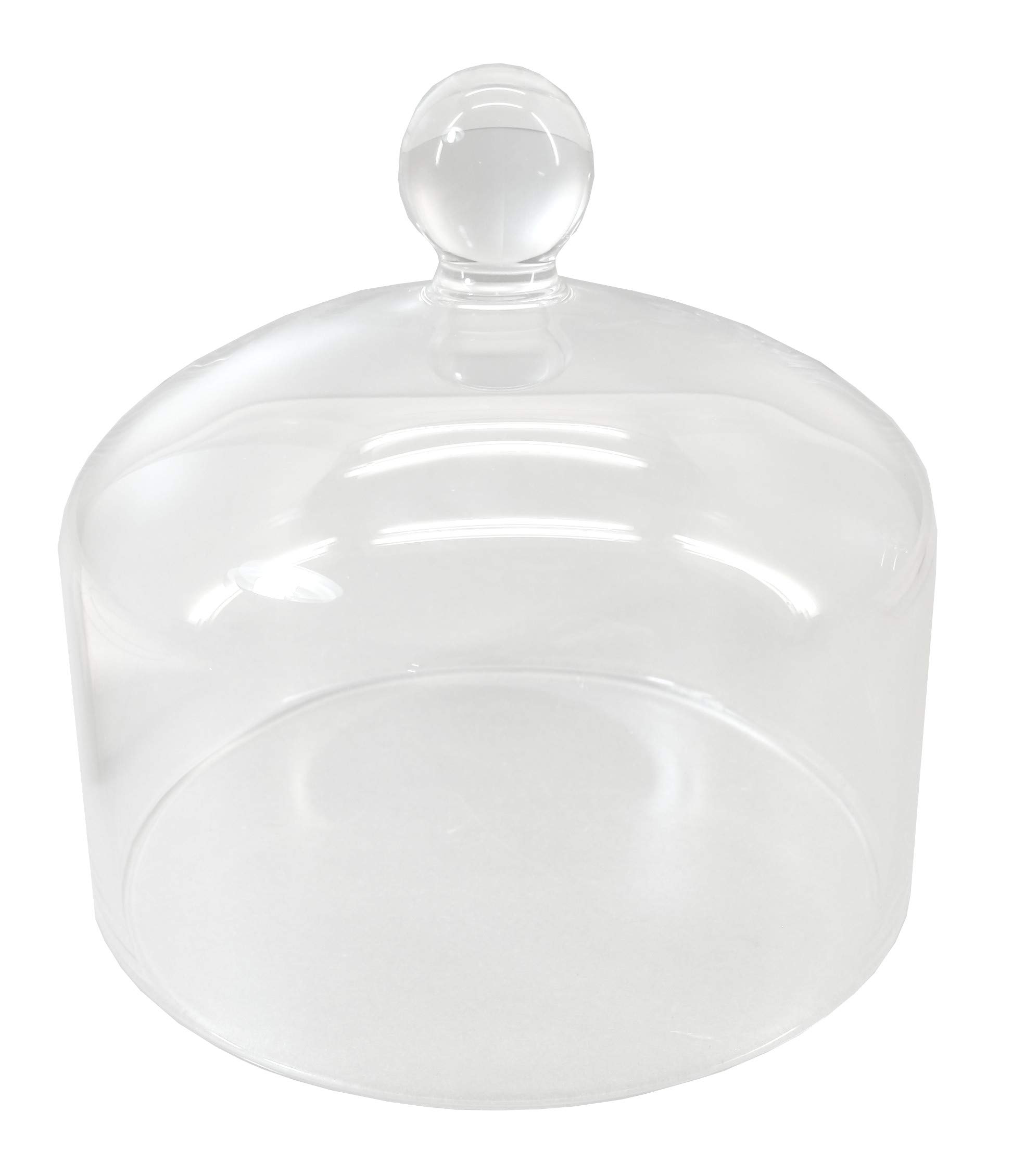 Cloche à fromage en verre avec planche en bois de hêtre (diamètre moyen de la cloche env. 11,5 cm)