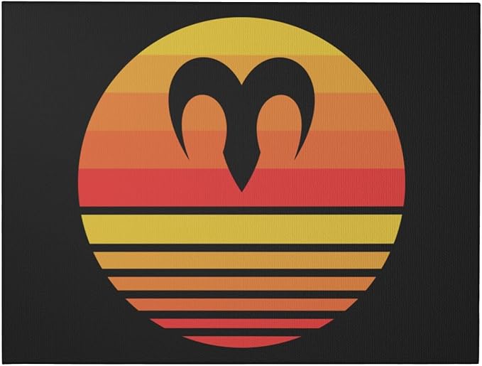 LIICHEES Zodiac Sign Aries Symbol Canvas Wall Art 12x16 Inch Unframe Canvas Print Wall Decor Home Decor For Living Room Bedroom Bathroom