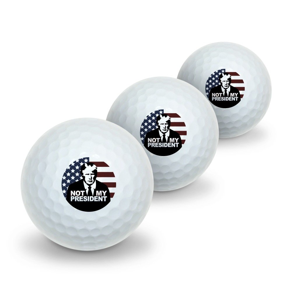 GRAPHICS & MORE Not My President Anti Donald Trump Novelty Golf Balls 3 Pack