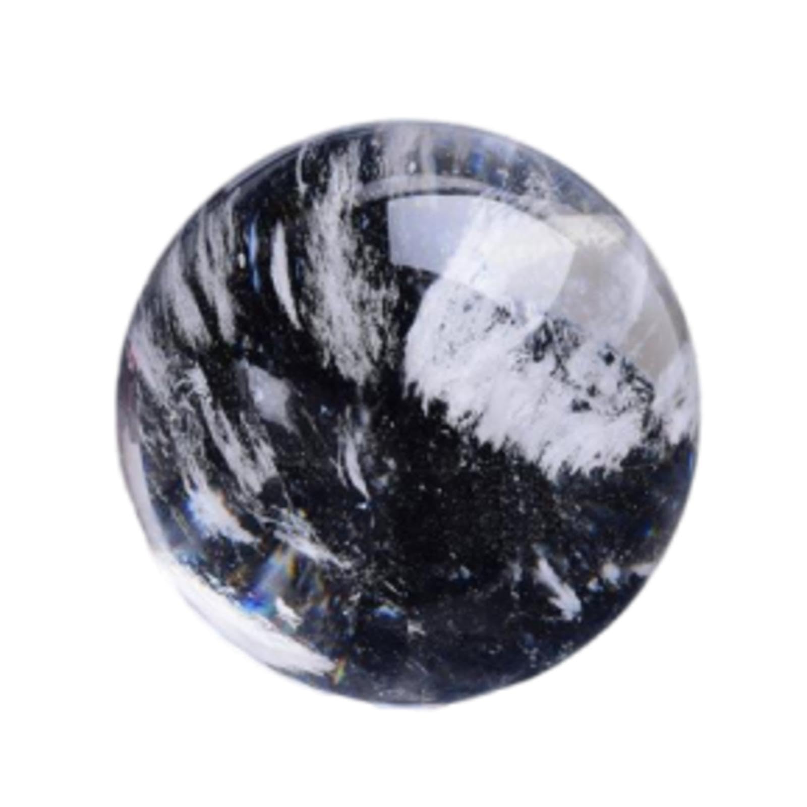 ICXLPMC White Crystal Melting Ball Home Decoration Feng Shui Rotating,White-15~16cm