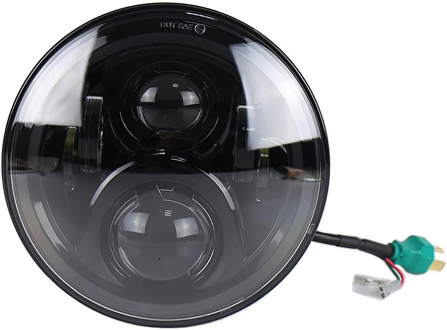 7" LED Headlight For Harley Davidson，Motorcycle Black Projector Daymarker, Led Headlamp for Jeep Wrangler