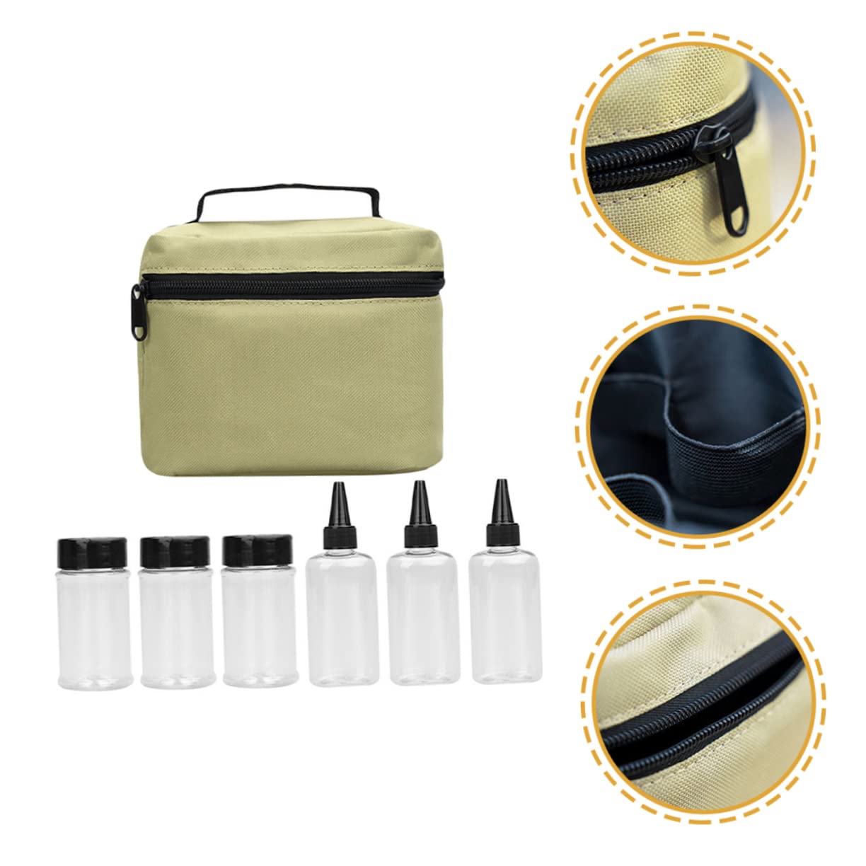 MAGICLULU 2 Juegos De Botellas De Condimentos Bolsa De Almacenamiento Frascos De Pimienta Frascos De Especias Portátiles Para Exprimir Dispensador De Aire Acondicionado Portátil