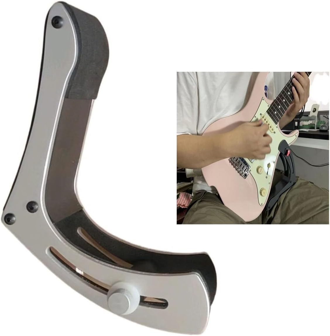 TUOREN Electric Guitar Rest Guitar Foot Stool Adjustable