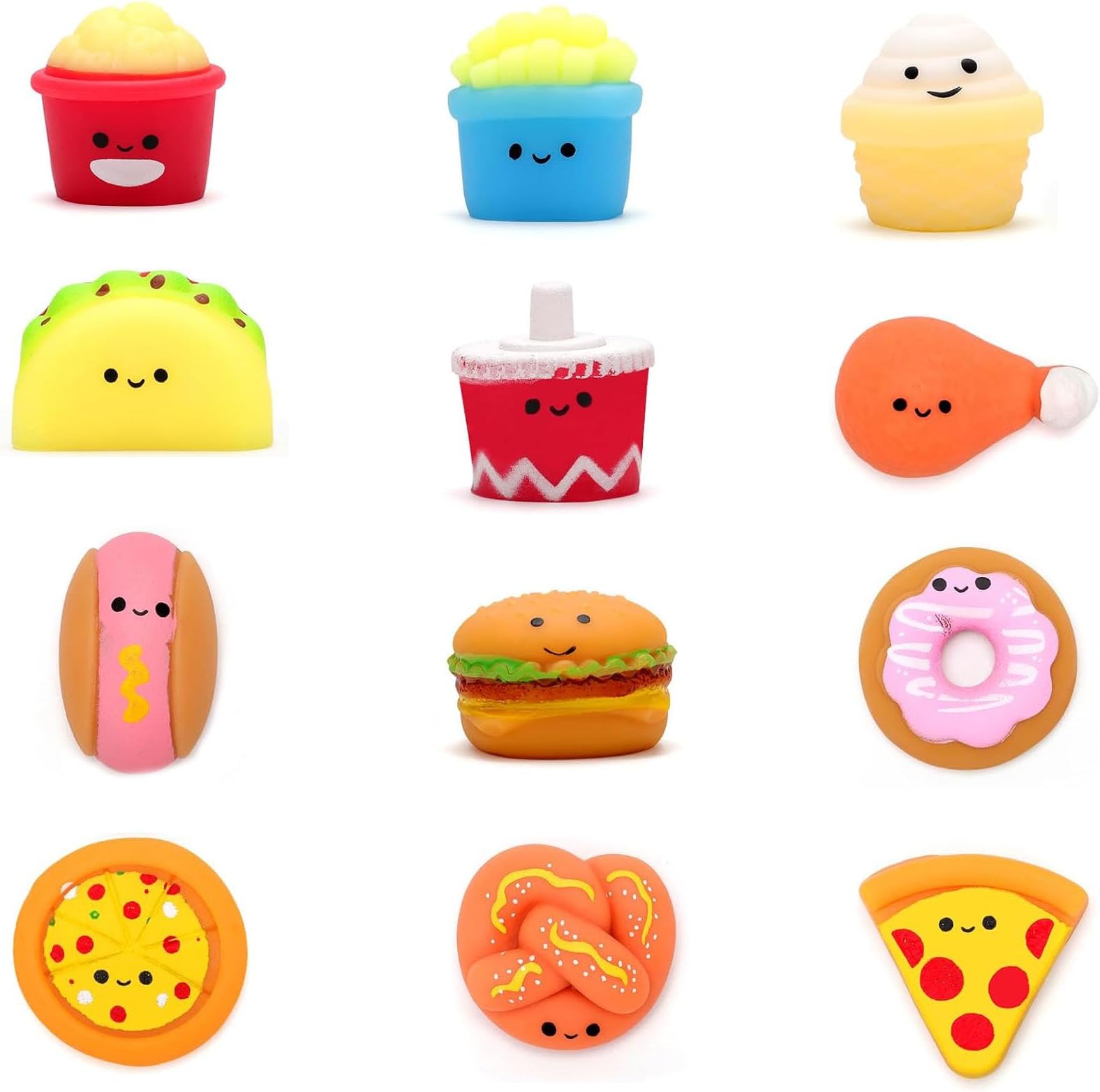 12Pcs Fufu Squishy Toys, Animal Squishy Fidget Toys & Stress Relief Toys, Squish a Longs Toys, Party Bag Fillers For Kids, Party Bag Fillers For Adults And Children To Relieve Stress (Random)