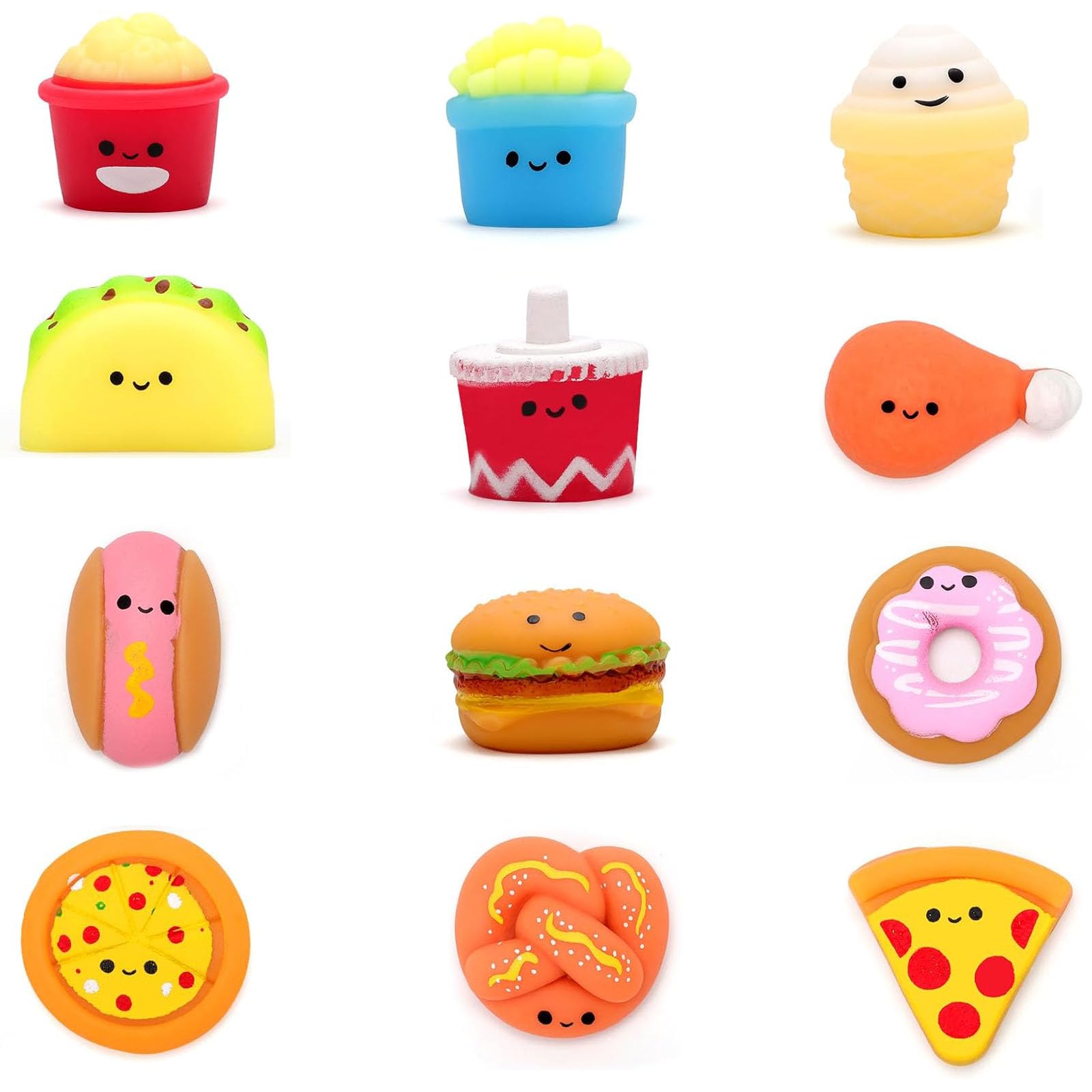 12Pcs Fufu Squishy Toys, Animal Squishy Fidget Toys & Stress Relief Toys, Squish a Longs Toys, Party Bag Fillers For Kids, Party Bag Fillers For Adults And Children To Relieve Stress (Random)