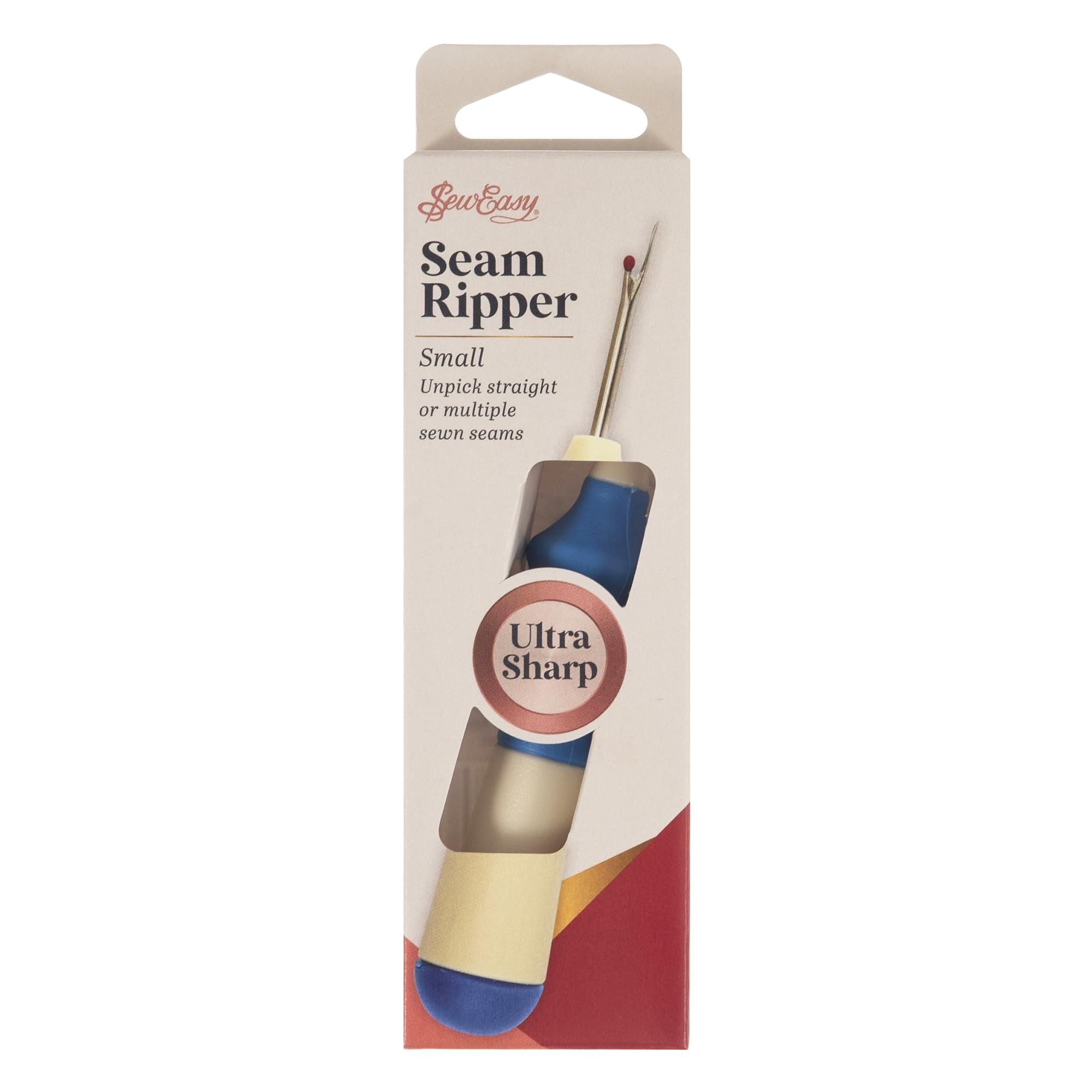 Sew Easy Seam Ripper – Small Soft Grip Ultra Sharp Unpicker, Thread Cutter