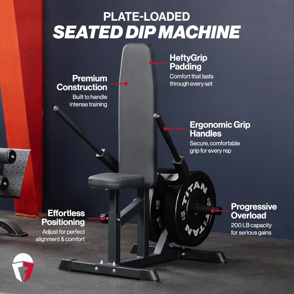 Amazon.co.jp: Titan Fitness 着席ディップマシン プレート搭載