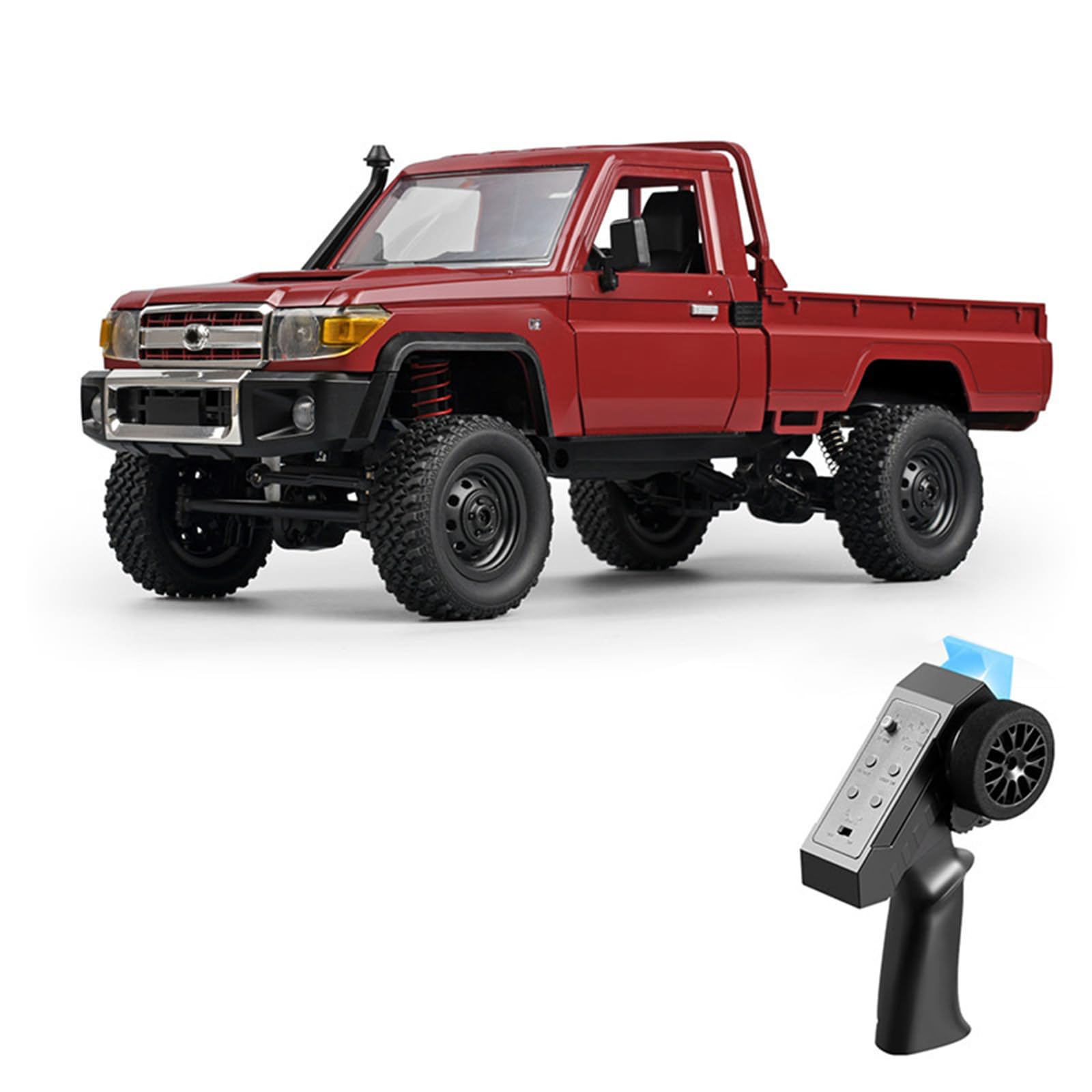 1:12 Scale 2.4Ghz Remote Control Pickup Crawler Car Toy with Battery and Controllable Headlights