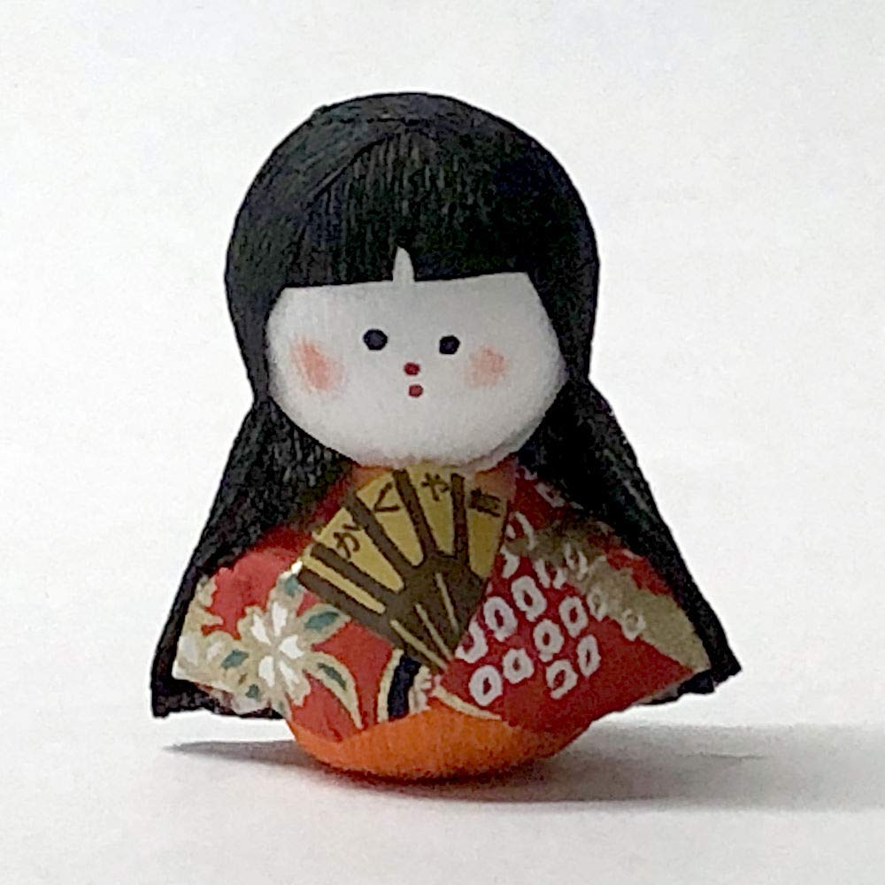 Amazon.co.jp: 日本民芸 起き上がりこぼし かぐや姫 和紙人形 置物