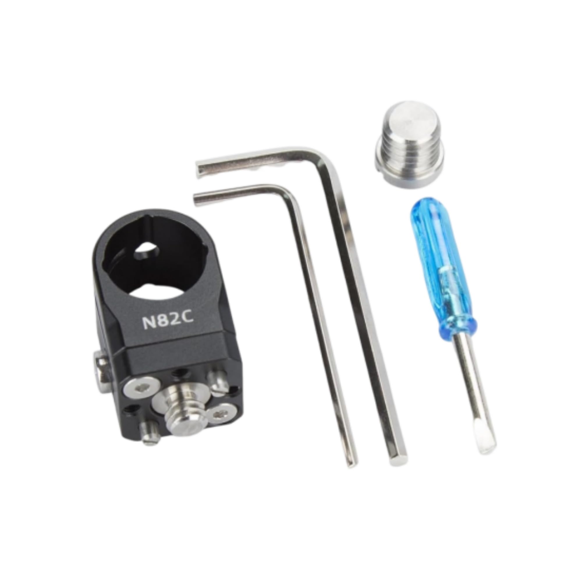 Nitze Zacisk z pojedynczym prętem 15 mm, adapter zaciskowy pręta 15 mm stop aluminium ze śrubą 1/10.2 cm i śrubą 3/20.3 cm wymienna do aparatów, klatki na aparat