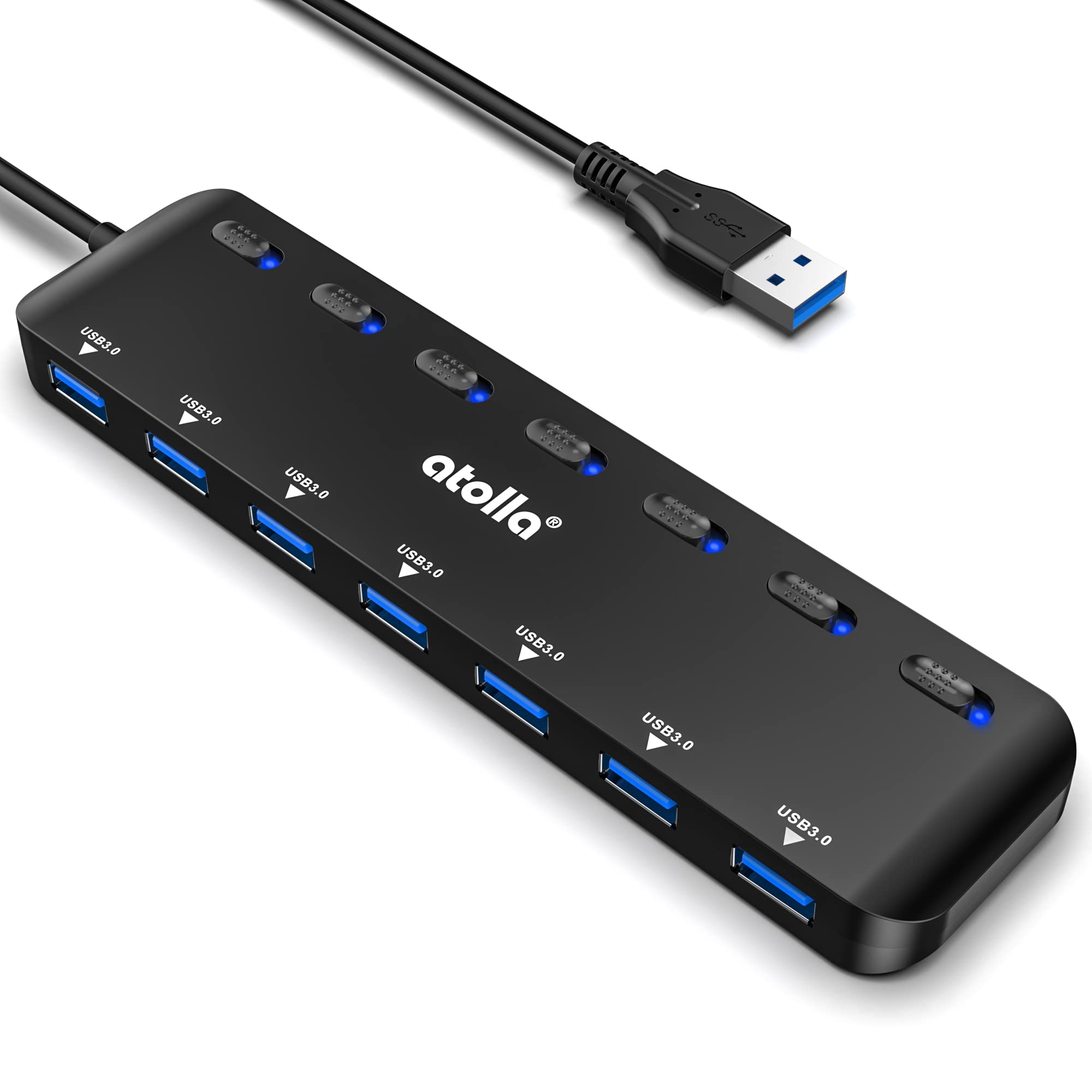 ATOLLA USB  7 Ʈ USB3.0  39.4ġ(100CM) ̺  ġ USB  Ʈ  USB Ȯ 5GBPS ʰ  WINDOWS LINUX MAC OS  CHROME OS PS4 MACBOOK ETC OS  PC ȣȯ  WOR