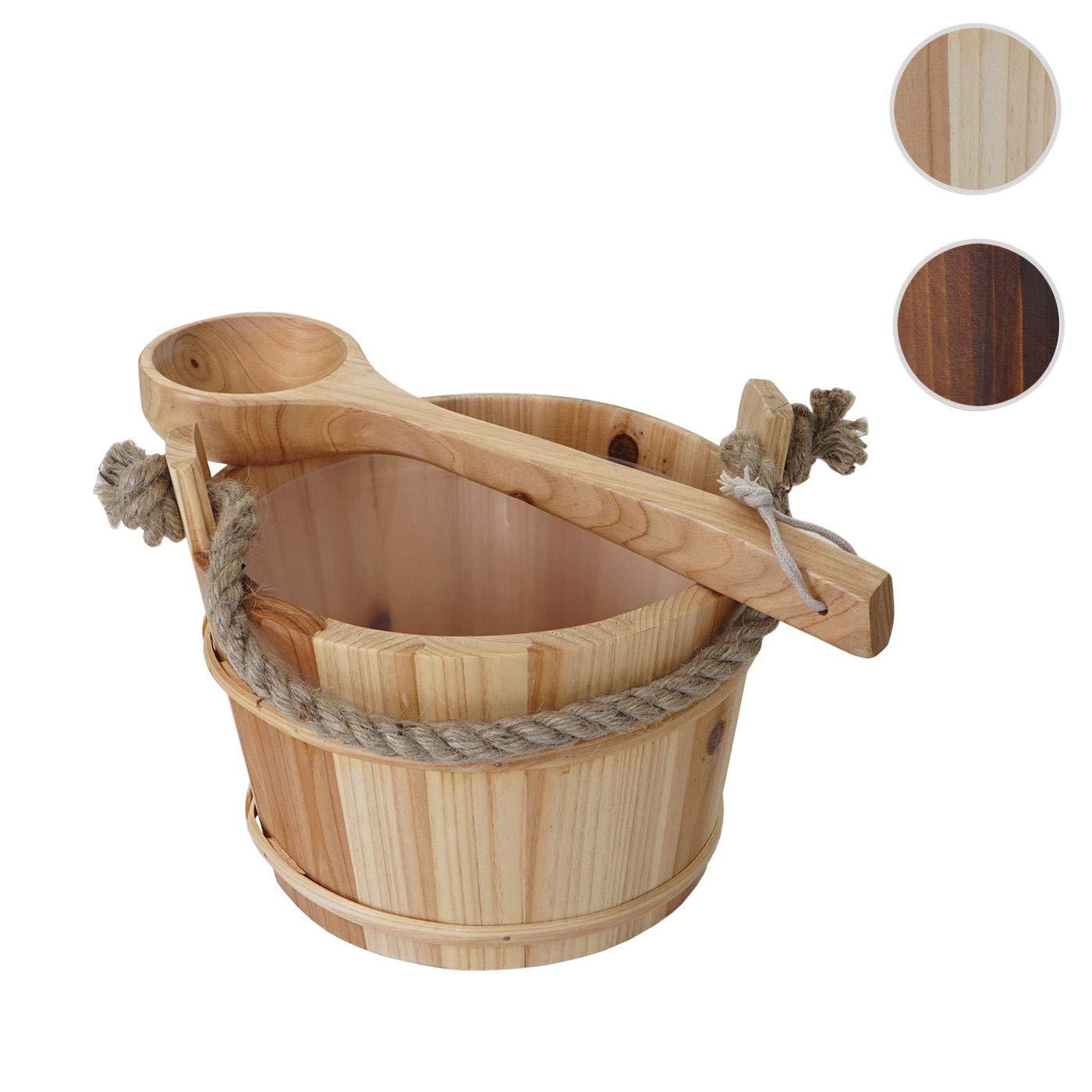Cubo Cubo para sauna hwc-b26 con inserto y cucharón madera de pino