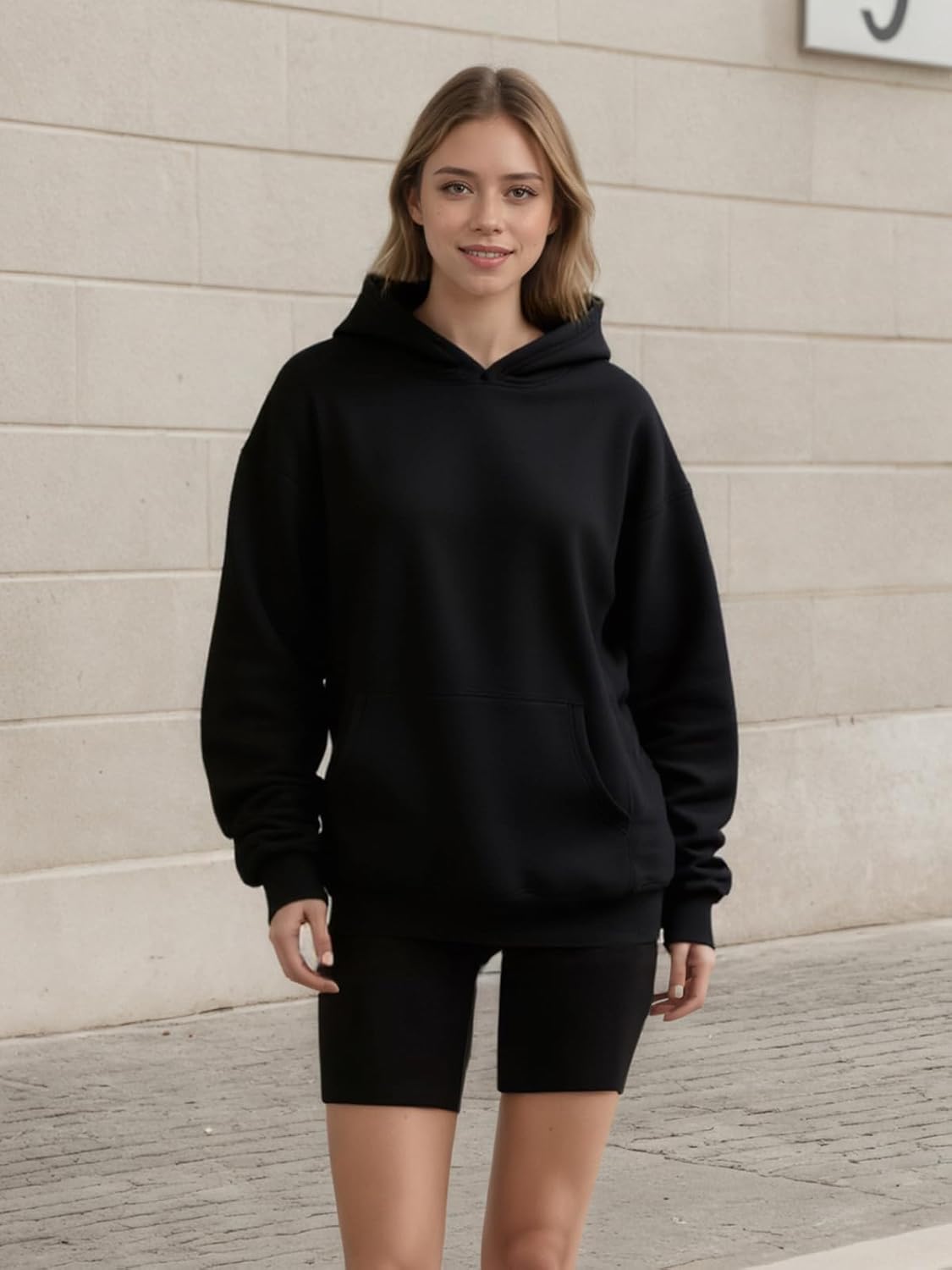 Women Hoodies Sweatshirts Sweaters Fleece Hooded Oversized Long Sleeve Crewneck Shirts Fall Winter Outfits Pocket - Image 4