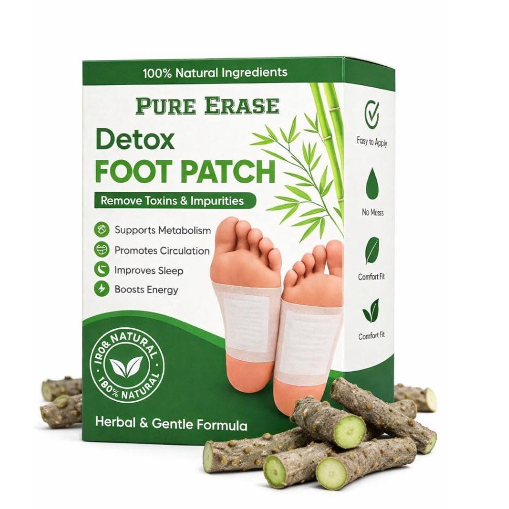 Herbal Pads for Foot (20 pcs) Natural Immunity Support with Ayurvedic Giloy and Bamboo Extract | Deep Body Detox, Stress Relief, Bloating & Acidity Support | Daily Herbal Foot Pads for Men & Women-image-17