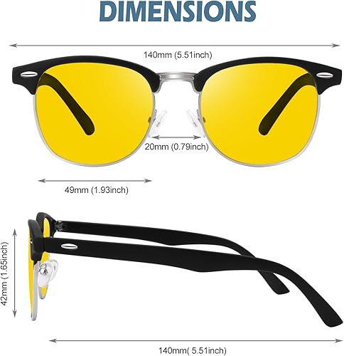 Vista 29 de Happy Store CN56 Gafas de estilo nerd wayfarer de inspiración vintage, marco de carey, lentes transparentes UV400