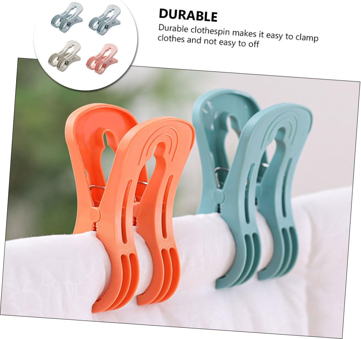PRETYZOOM 8pcs Clothespins Strong Grip Clothes Fixing Clips for Drying and Organizing Laundry for Home Use Clothing and Crafts Random