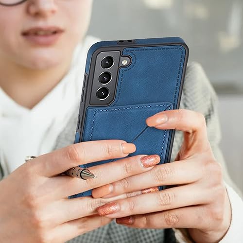 Miniatura 7 de Funda para Galaxy S22 Plus 5G, diseño para Samsung S22+ Wallet con protector de pantalla, de piel sintética, soporte para tarjetas, ranuras