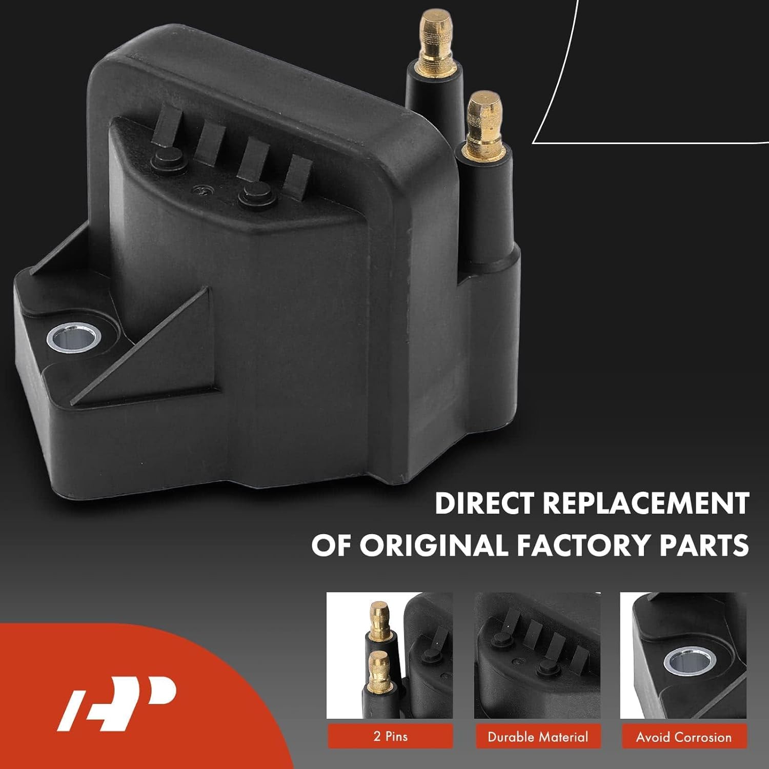 A-Premium 3x (Black) Ignition Coil Pack and 6x Iridium Spark Plugs Compatible with Chevrolet Malibu Impala Venture Buick LaCrosse Cadillac Pontiac Oldsmobile