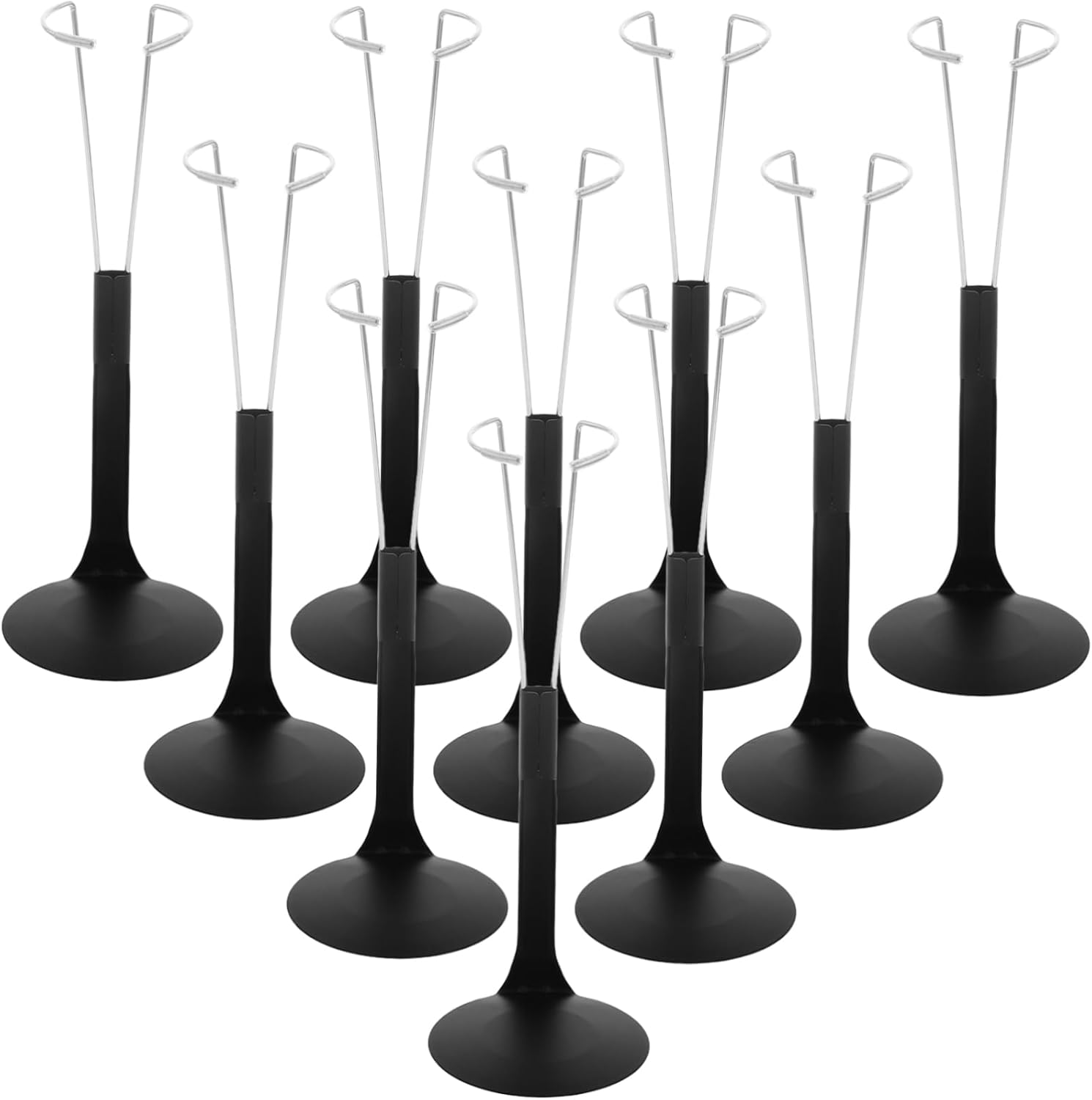 IMIKEYA 10pcs Doll Display Stands Metal Plastic Construction Adjustable Height for 1/6 Scale Figures for Dolls Action Figures