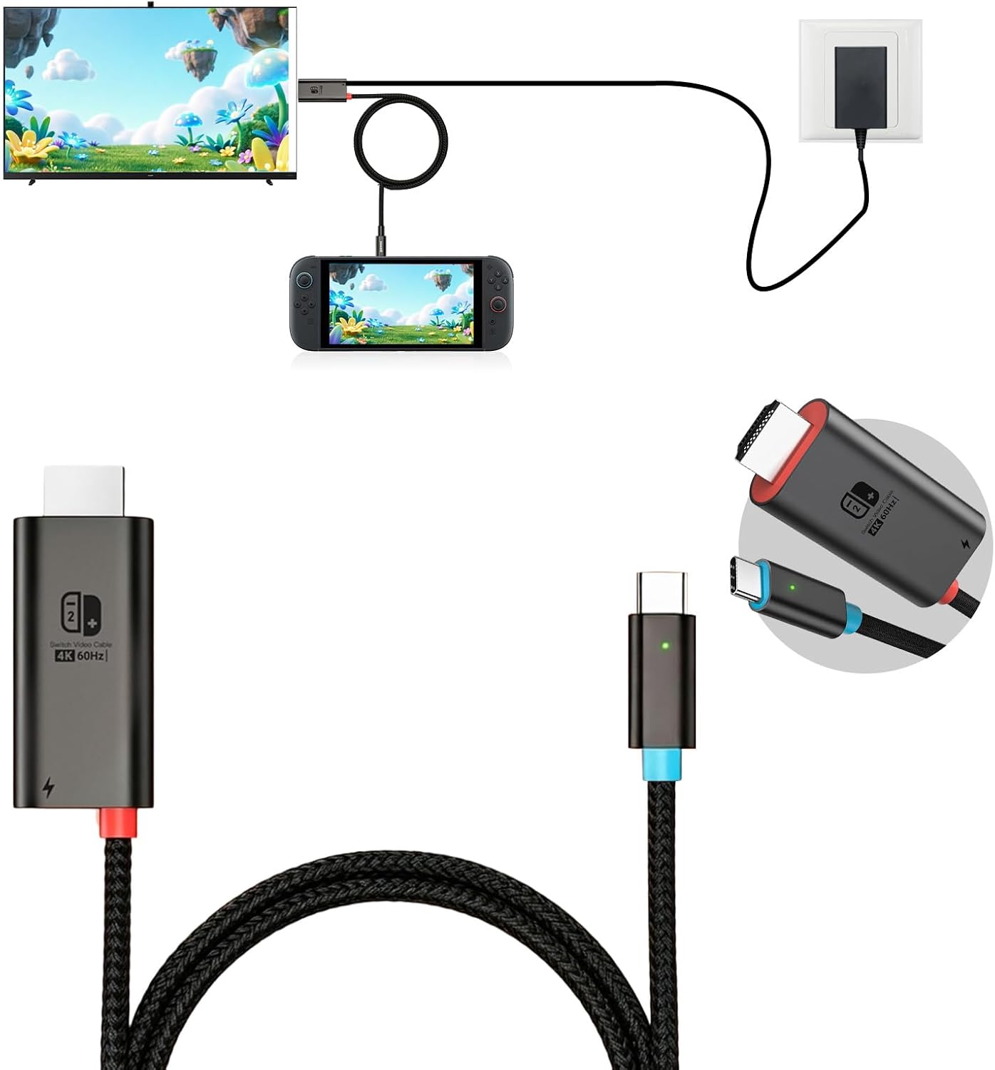 for Switch 2 TV Adapter Dock, Portable...