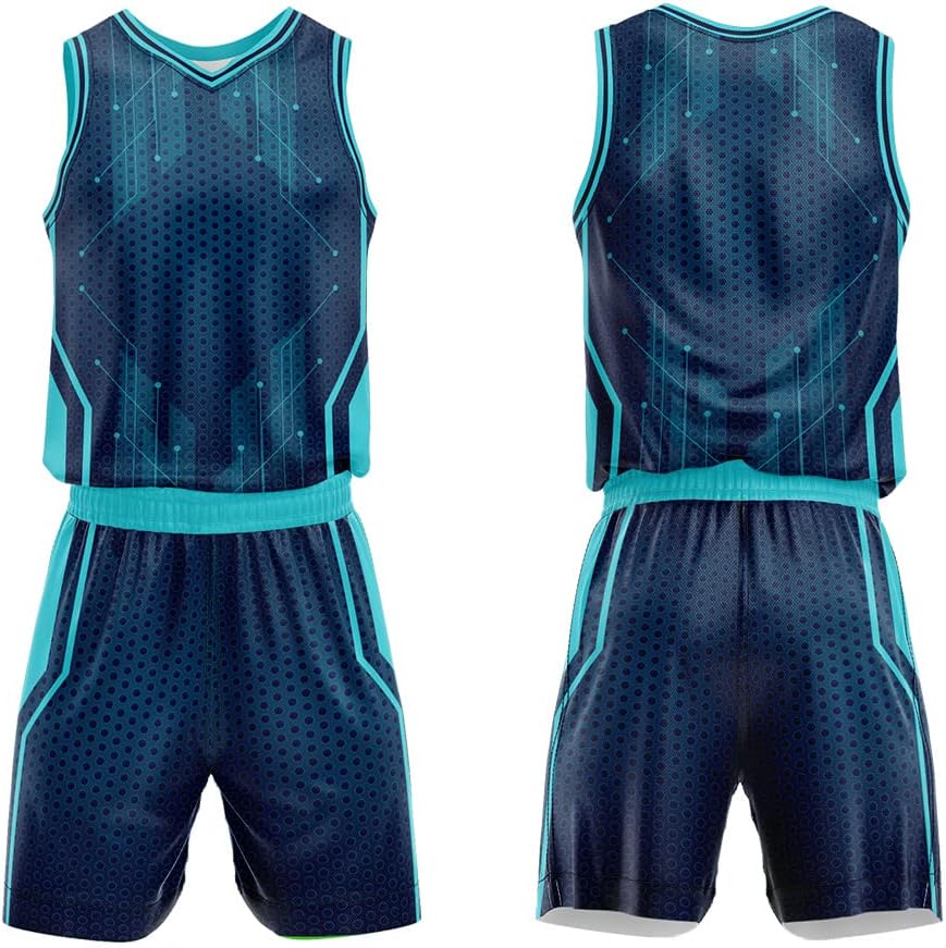 Custom Basketball Jersey Set Print Personalized Basketball Tank Tops And Short Uniform For Men Women Boy Girl