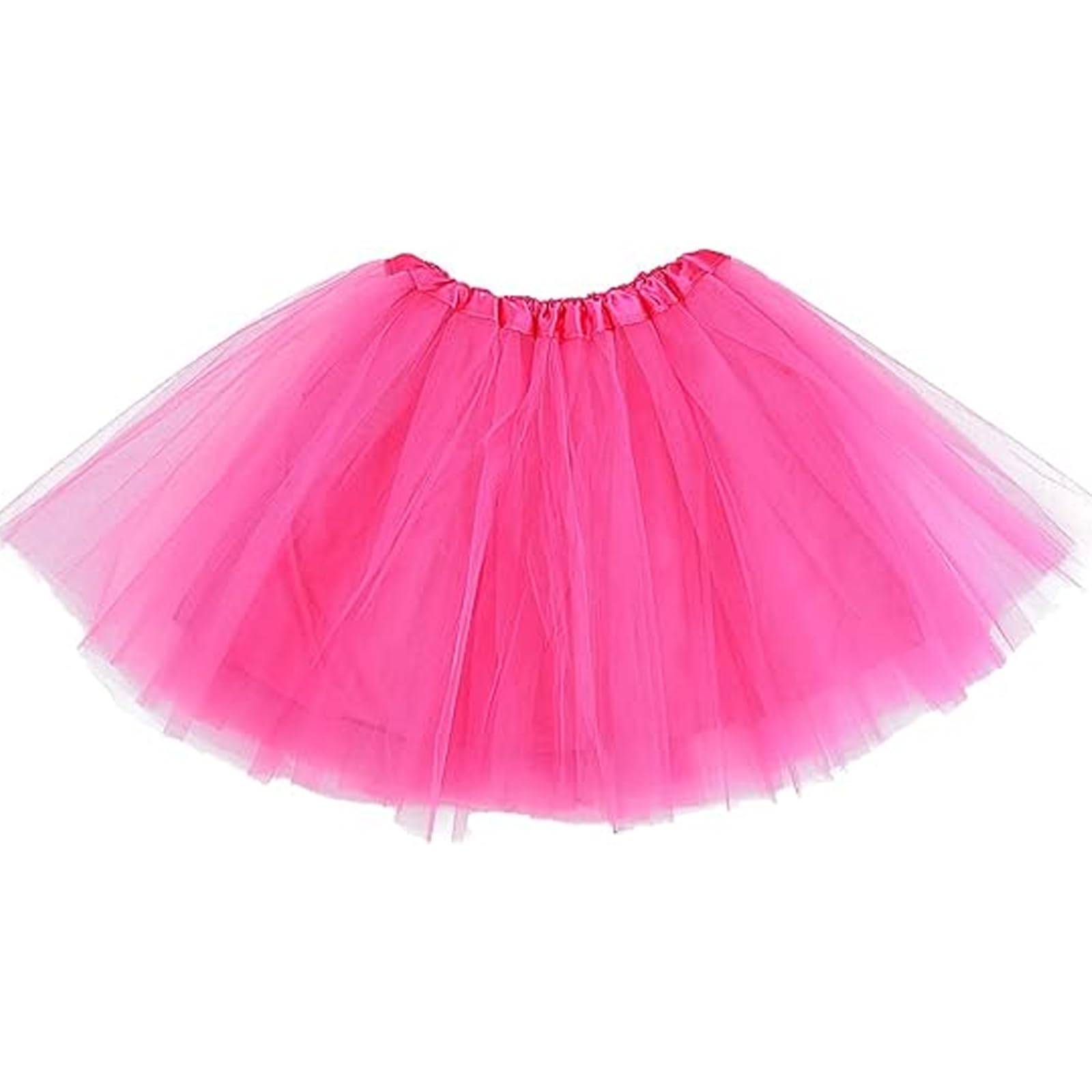 Tutú de Tul para Adultos Rosa 3 Capas Falda de Ballet Mujer Danza Fiesta Halloween
