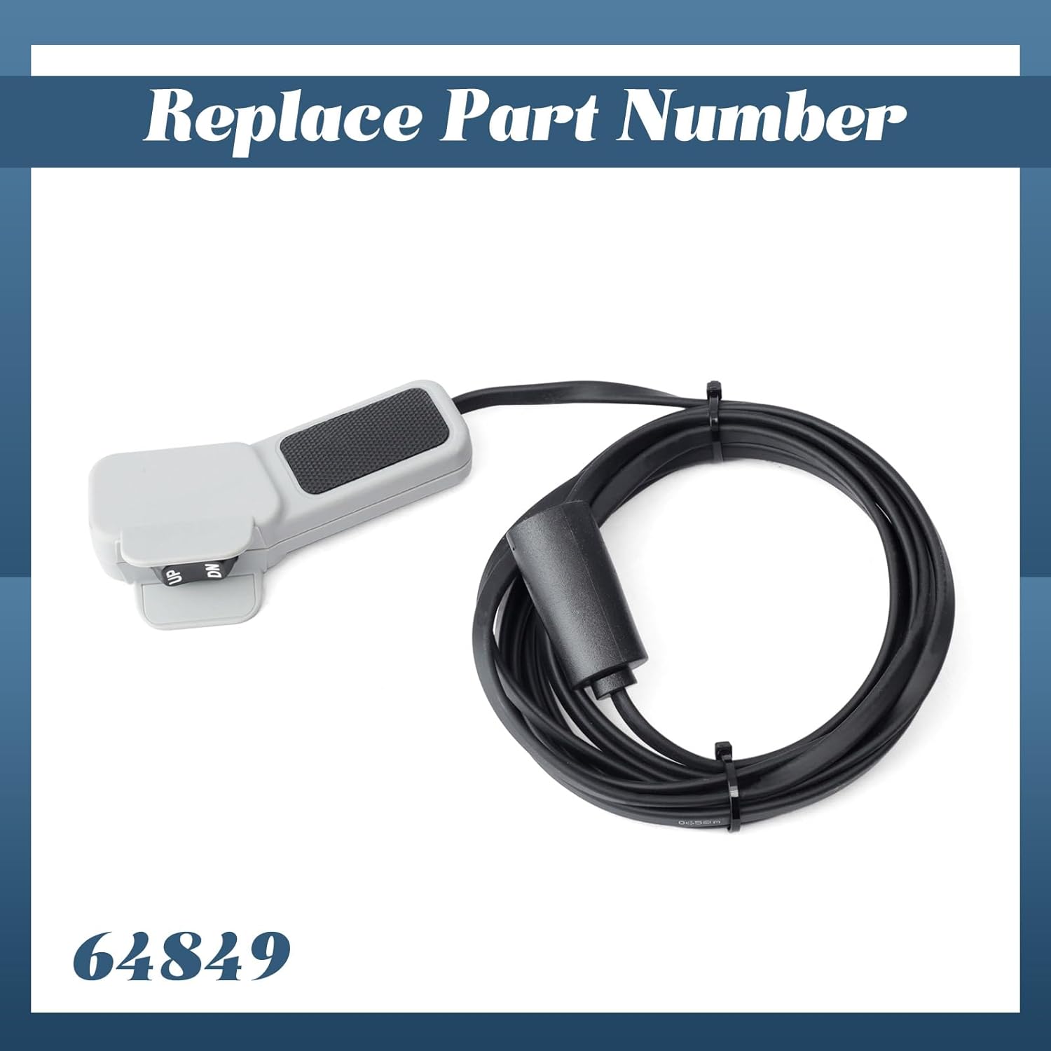 64849 Hand Held Remote Controller Compatible with WARN Winches 2.5ci RT XT Series for ATV for UTV Side × Side, w/Rubber Grip Gray 10 Feet Lead Plug-in Winch Control Accessories