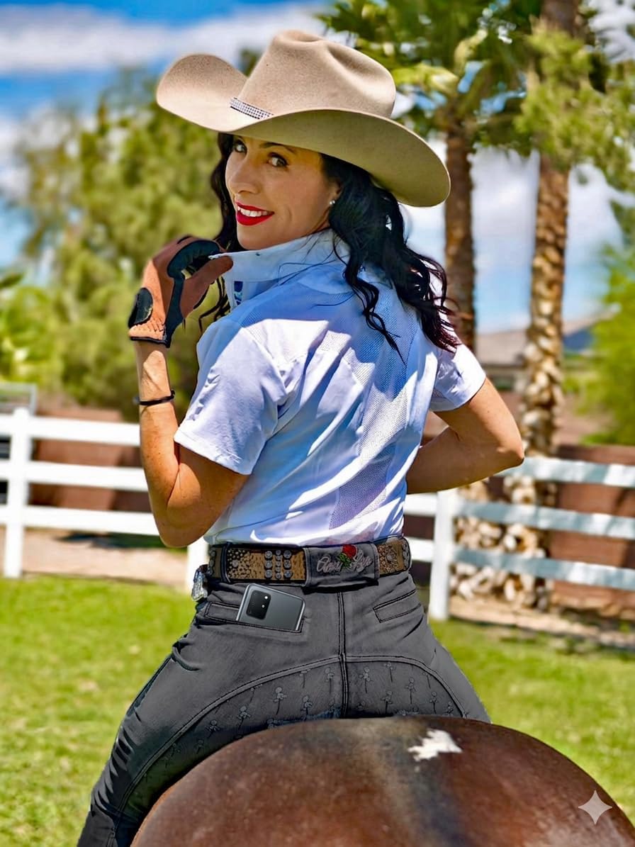 Anni Lyn Sportswear Women's Stretch Denim Full Seat Breech