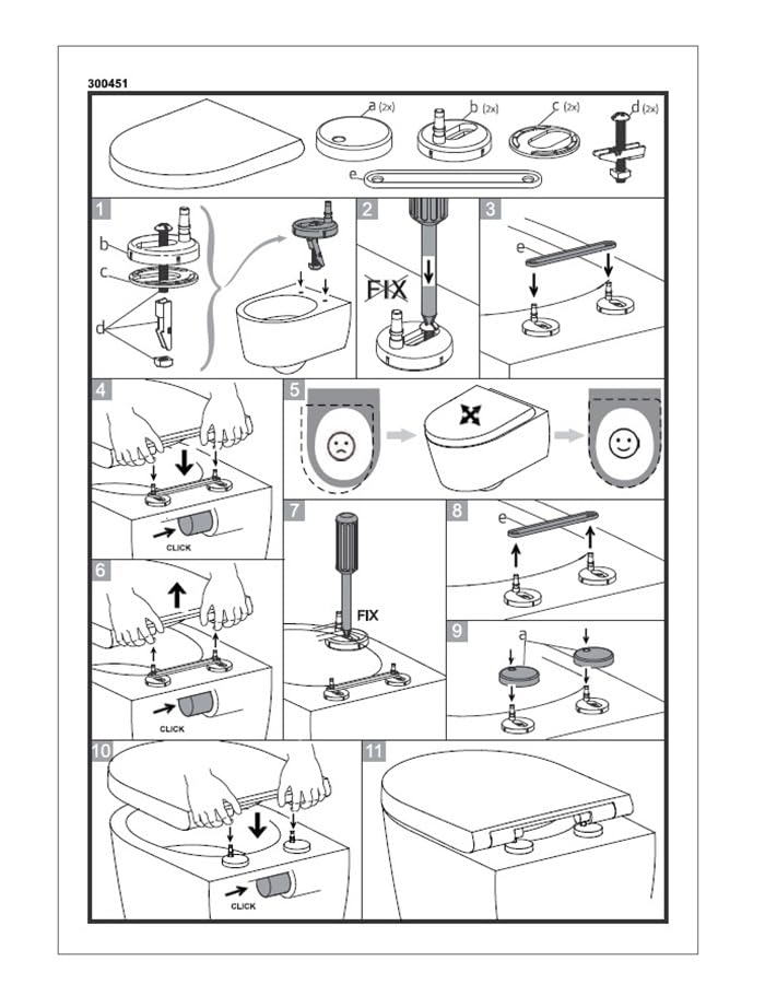 WC Sitz Deckel Ersatz FÜR Villeroy Boch SUBWAY 1 | Klodeckel | Klobrille – Toilettendeckel mit Absenkautomatik (Soft-Close) | abnehmbar | hochwertiger Duroplast | Farbe: Weiß