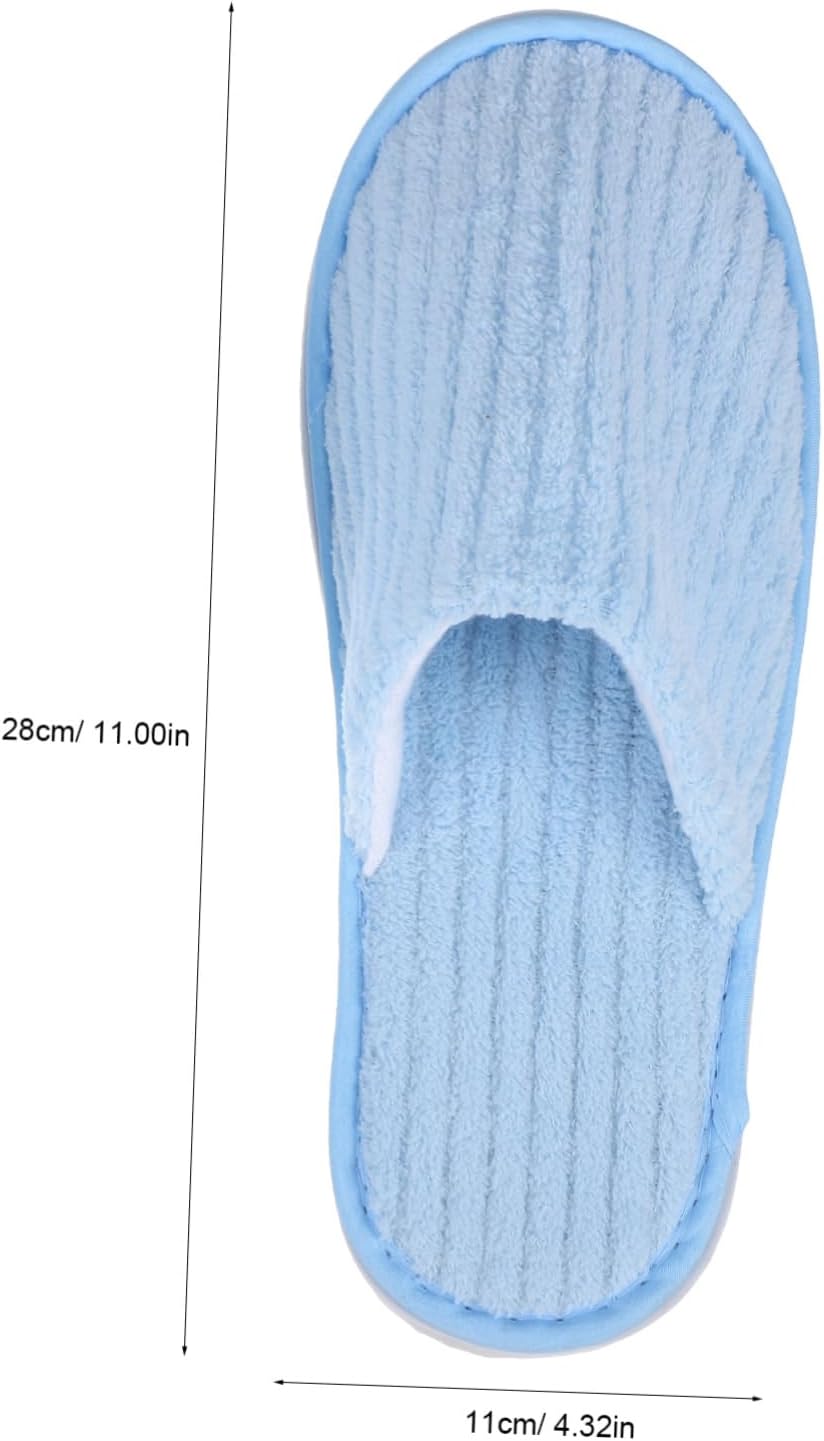 FOMIYES 12pairs Cute Spa Slippers for Women Disposable House Slippers Hotel Guest Wedding Home Nonslip Fleece