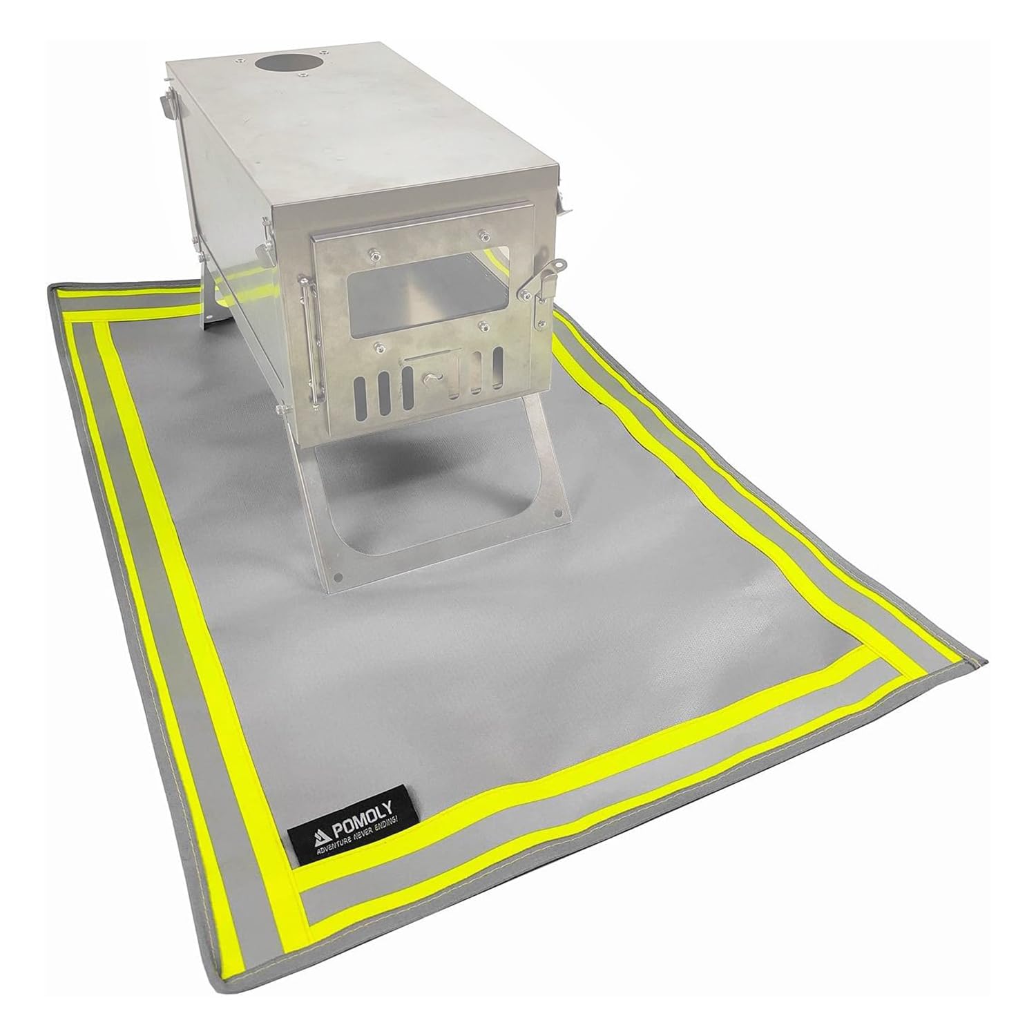 POMOLY Fire Pit Mat,Fireproof Mat Visible at Night-Great for Deck Fire Pit Base,Patio Fire Pit Pad for Outdoor Wood Burning, Wood Floor, Grass, Campsite, Lawn(31.5'' X20'')