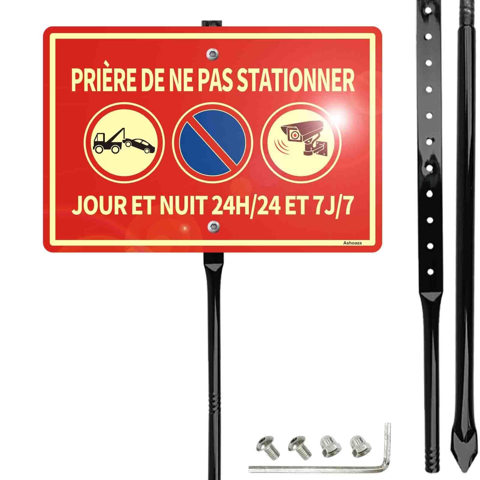 Panneau Interdiction de Stationner Réfléchissant Nuit pour Sortie de Garage Bloquée - 7