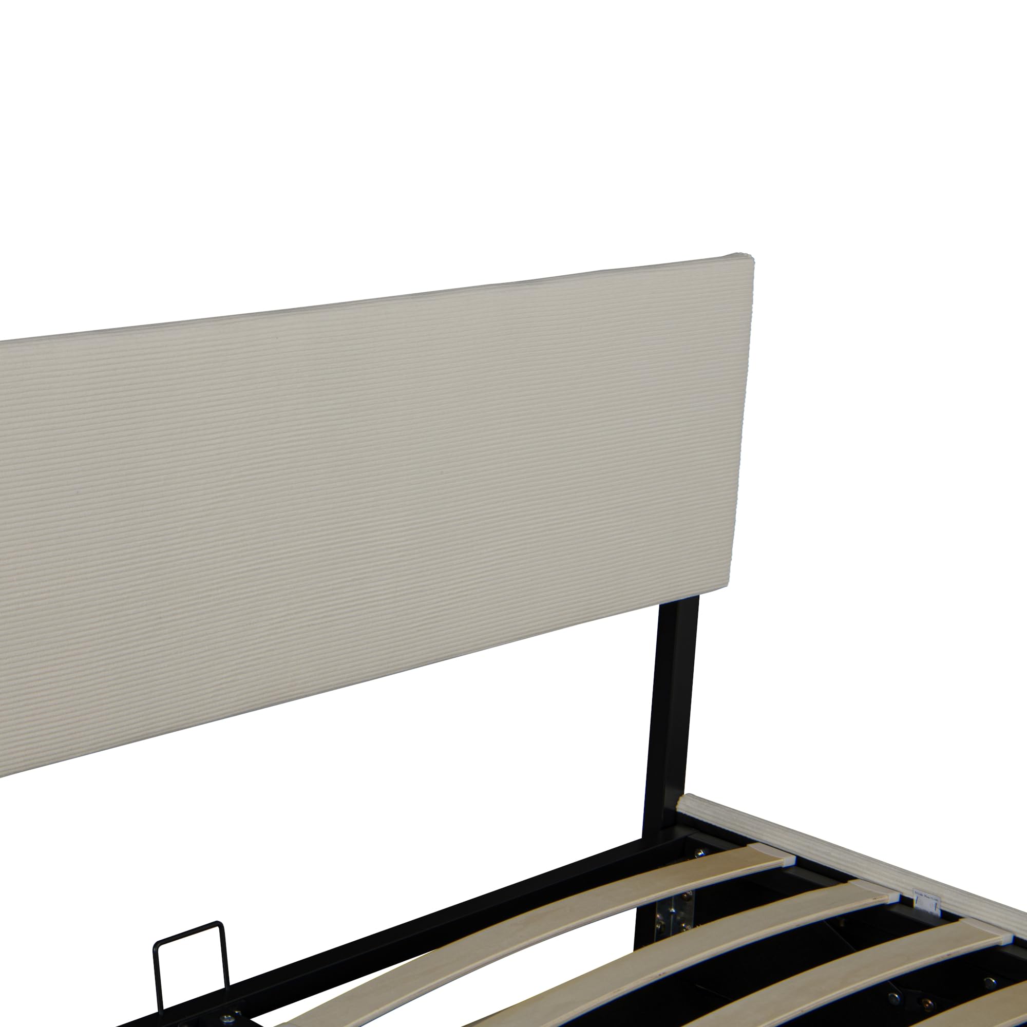 Corium Letto Contenitore con Apertura a Ribalta Letto Matrimoniale 160x200 cm Struttura a 2 Piazze con Spazio di Stoccaggio e Testiera Rivestimento in Velluto a Coste - Beige